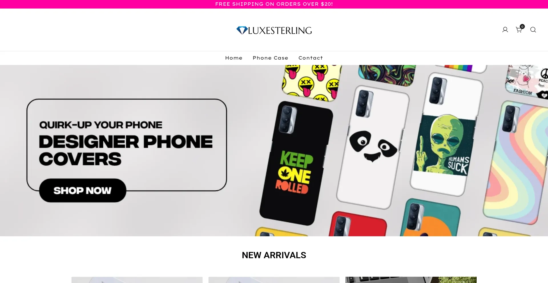 Website screenshot of Luxesterling.com