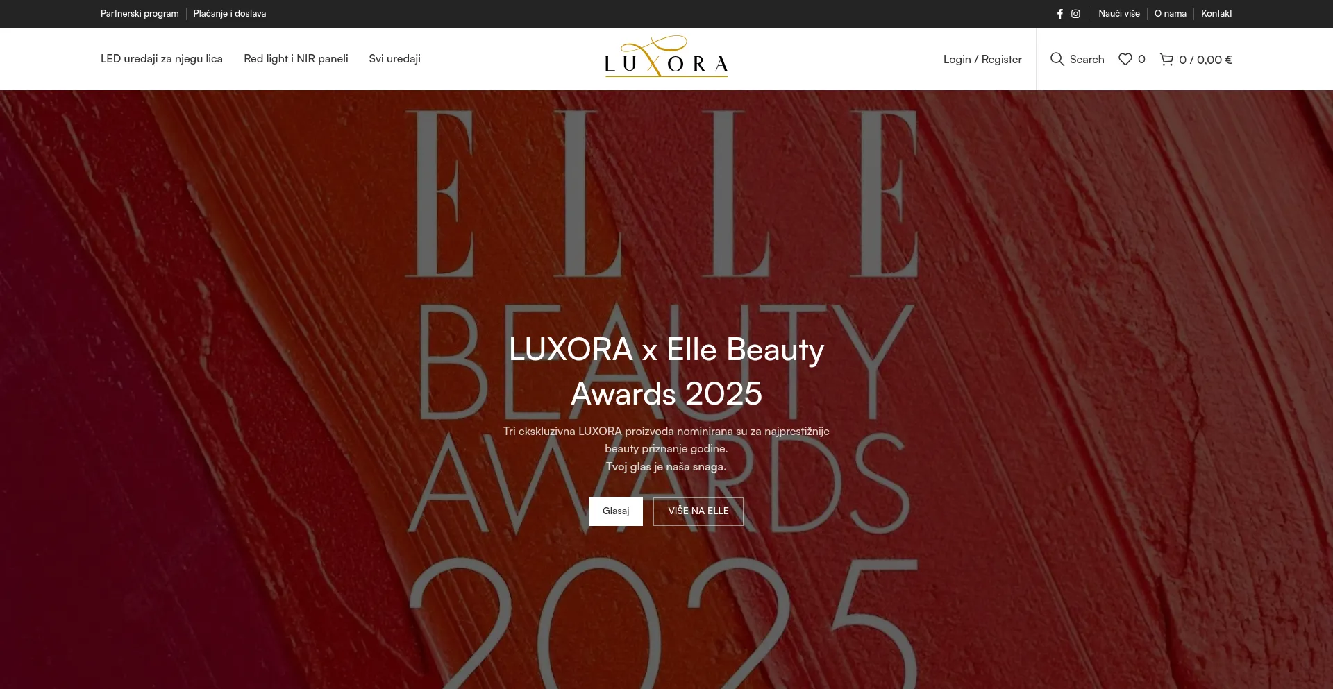 Website screenshot of Luxora-led.com