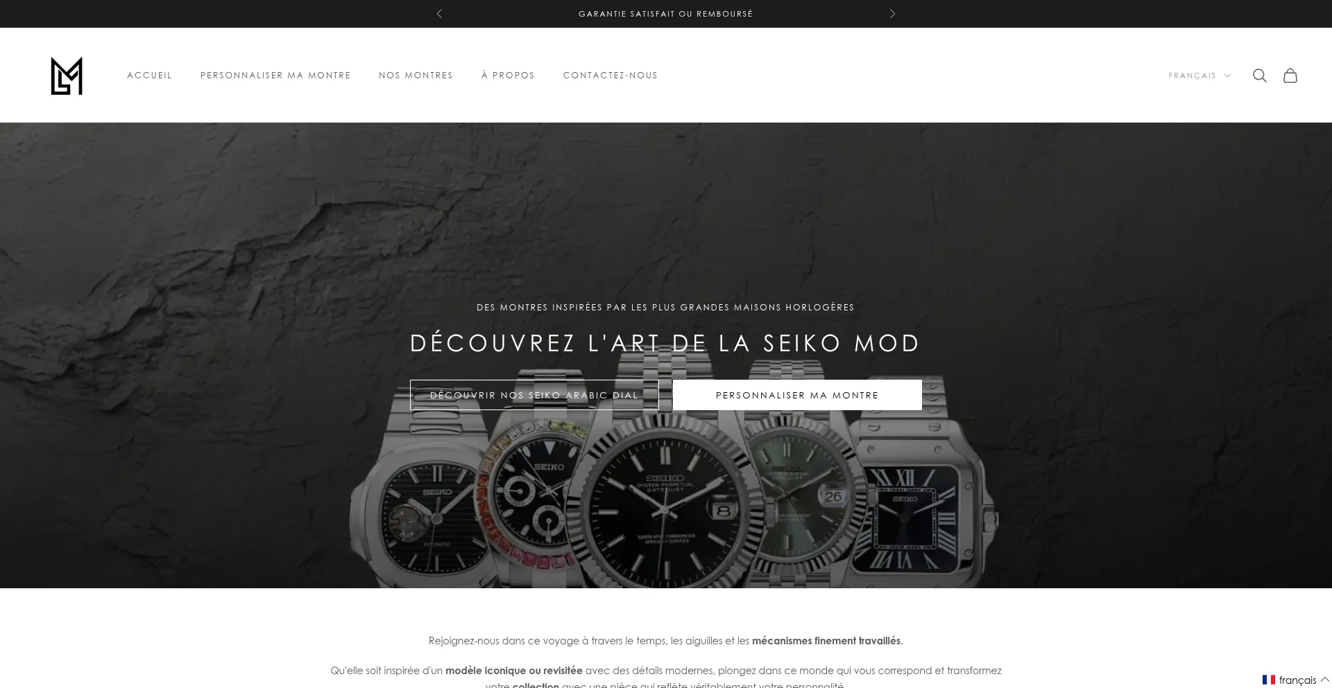 Website screenshot of Luxury-mods.fr