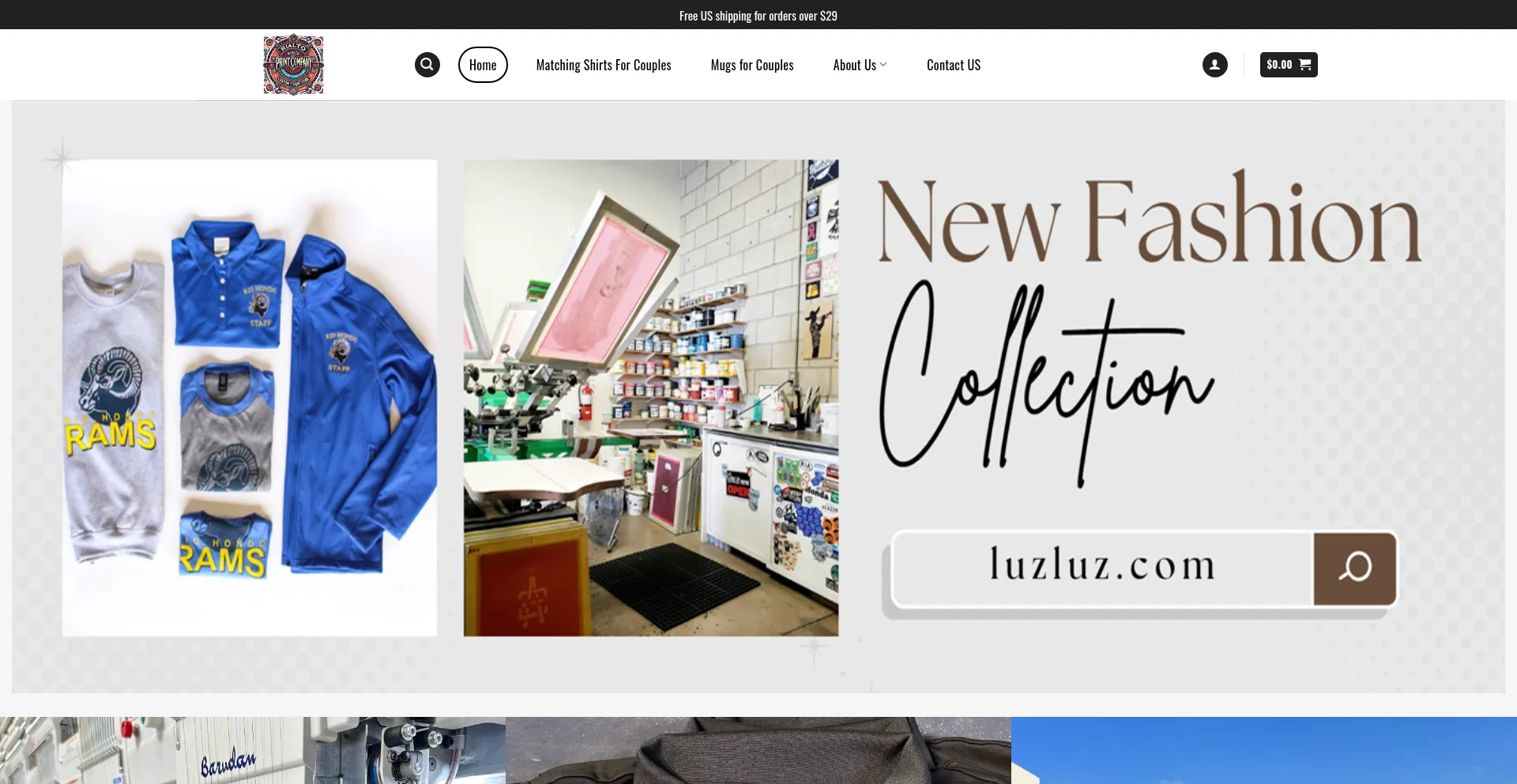 Website screenshot of Luzluz.com