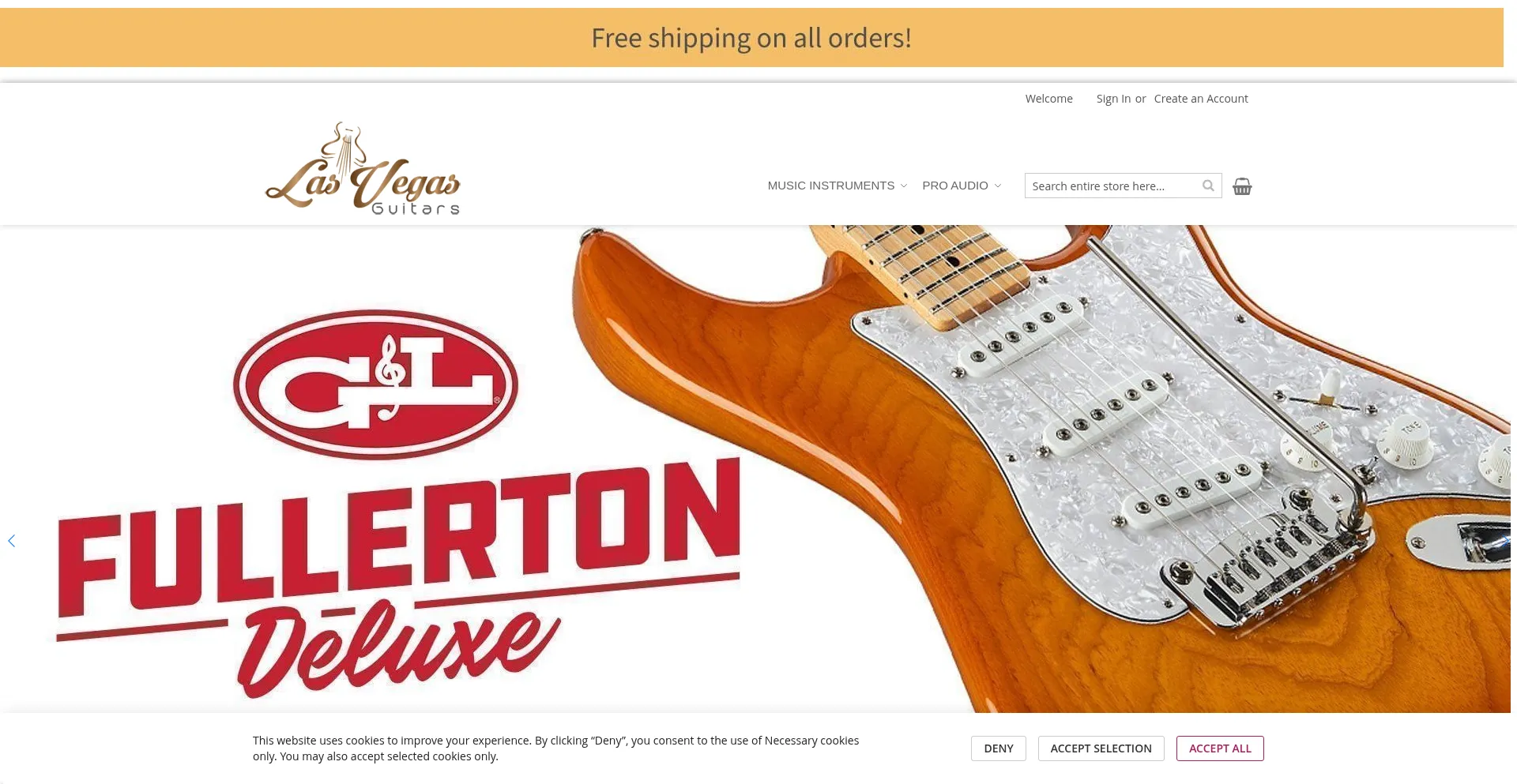 Website screenshot of Lvguitars.com