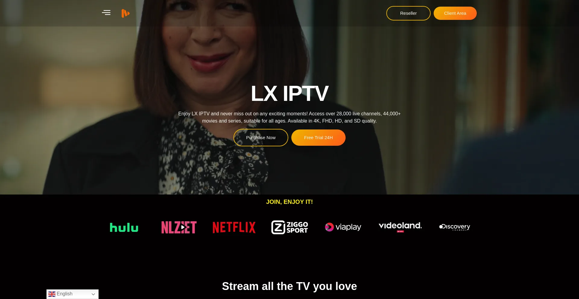 Website screenshot of Lxiptv.com
