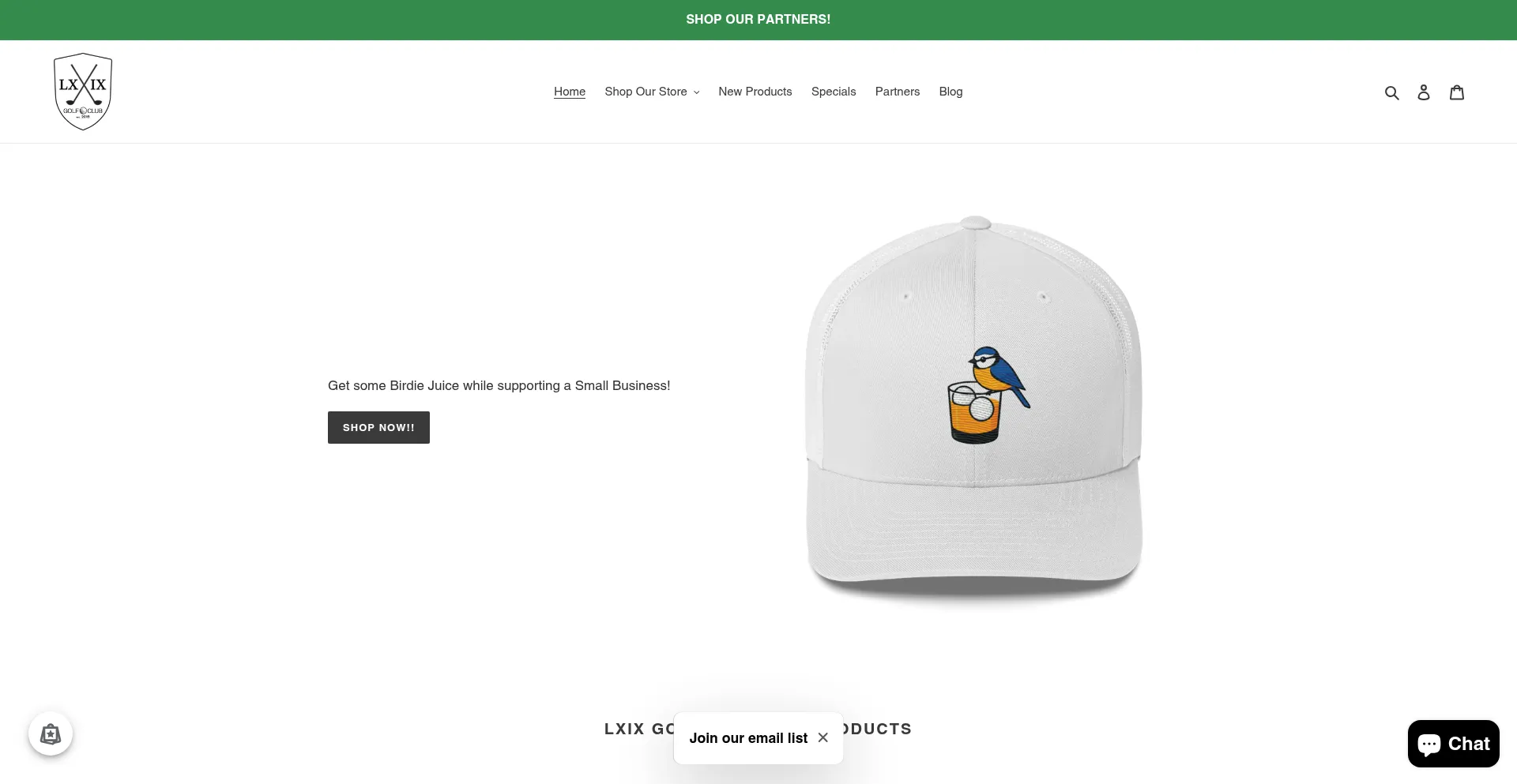 Website screenshot of Lxixgolf.com