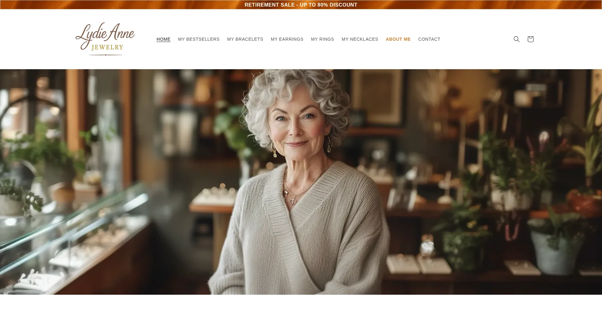 Website screenshot of Lydieannejewelry.com