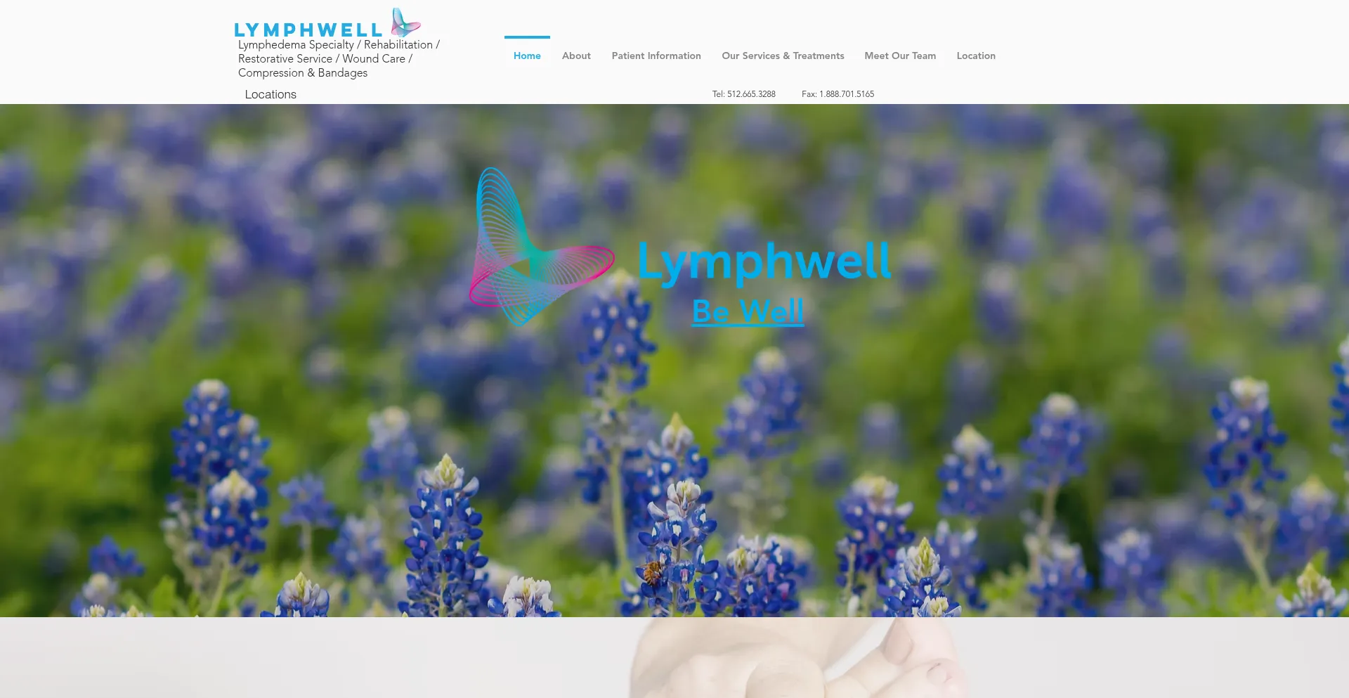 Website screenshot of Lymphwell.com