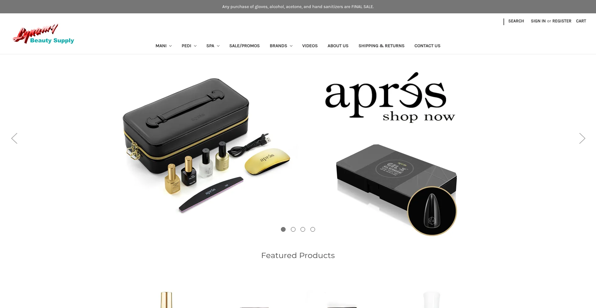Website screenshot of Lynamy.com