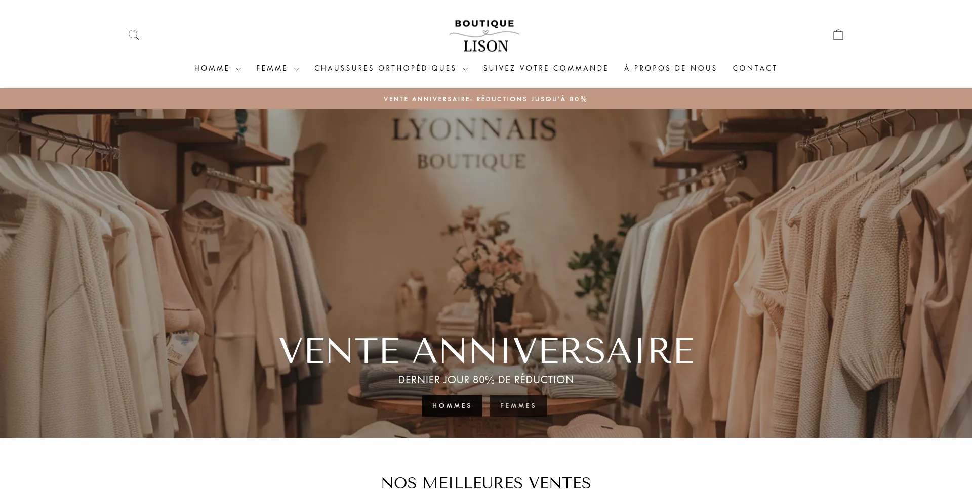 Website screenshot of Lyonnaisboutique.fr