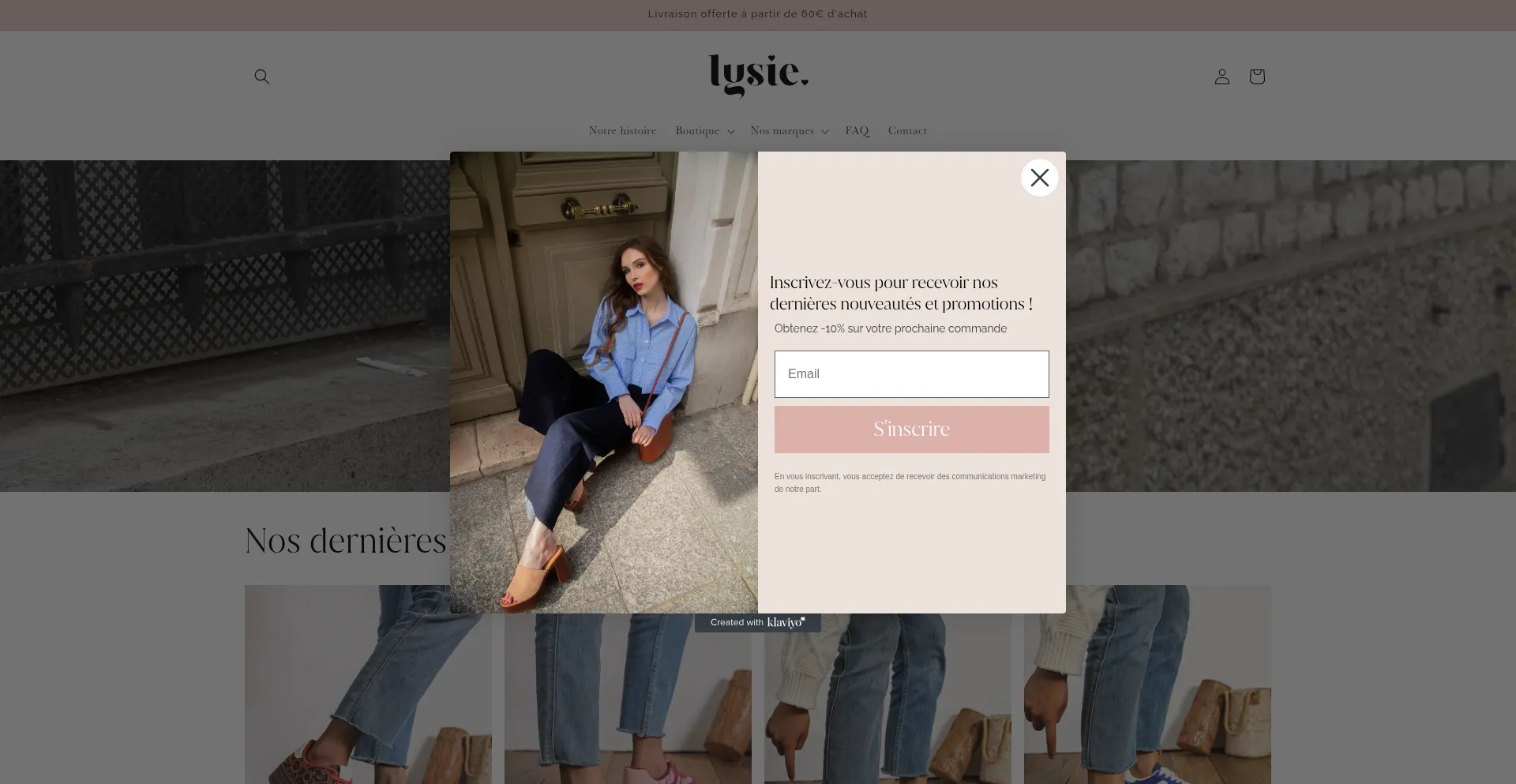 Website screenshot of Lysieparis.com