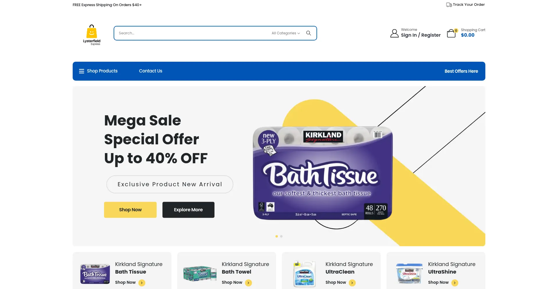 Website screenshot of Lysterfieldexpress.com.au
