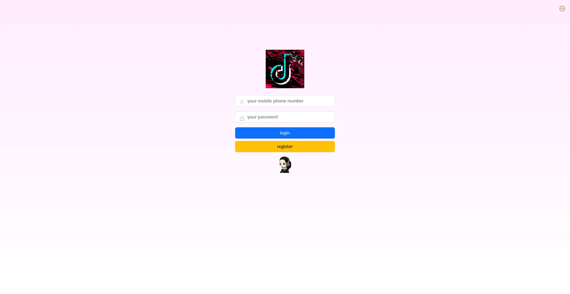 Website screenshot of M.tikab.vip