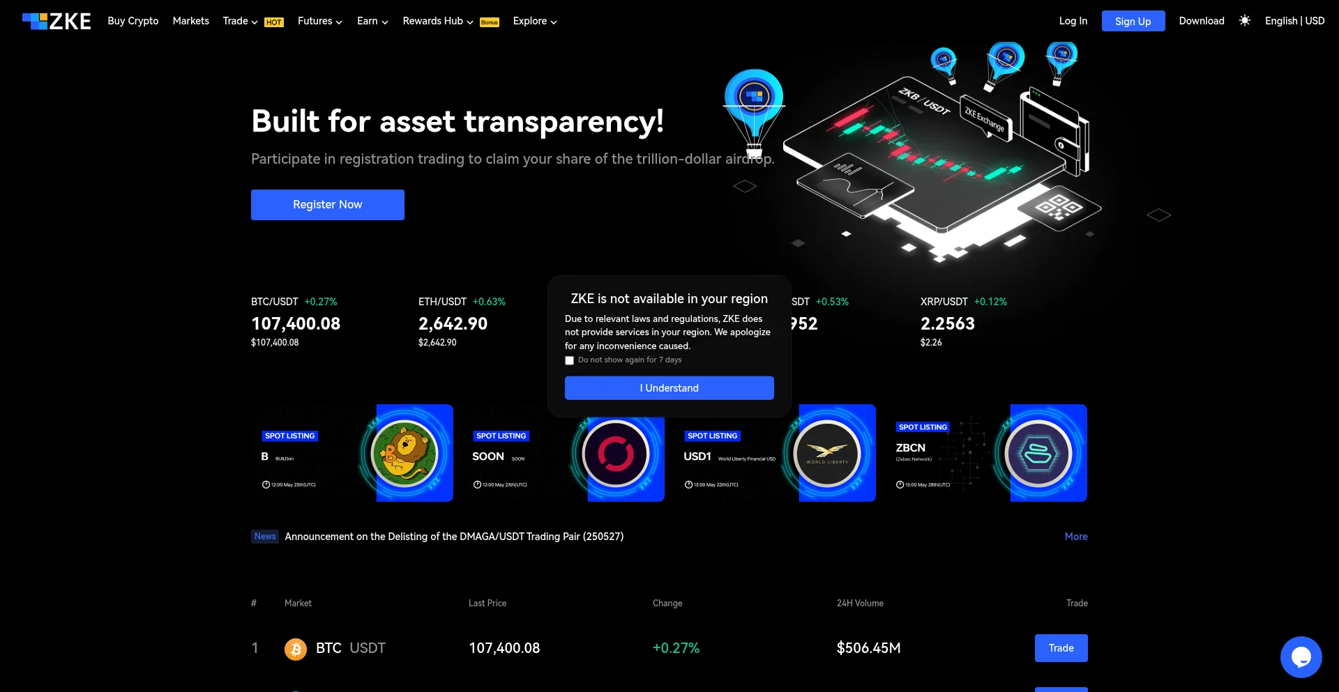Website screenshot of M.zke.com