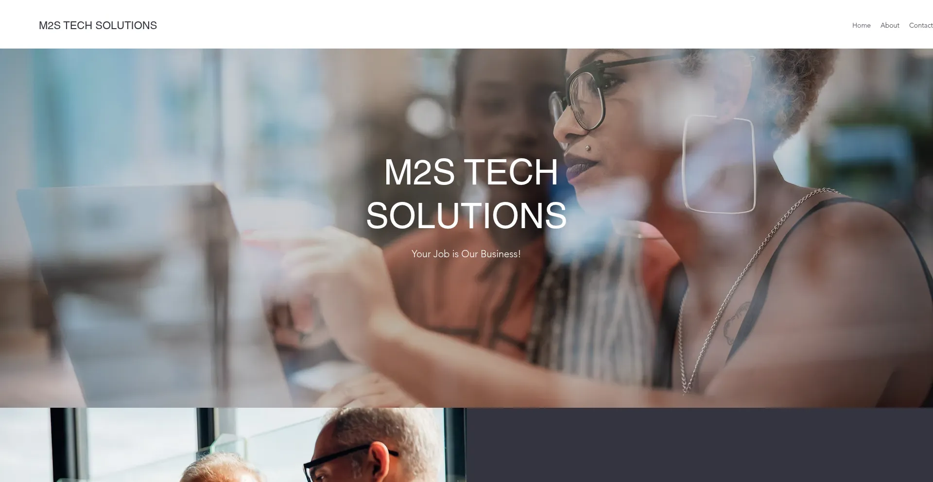 Website screenshot of M2stechsol.com