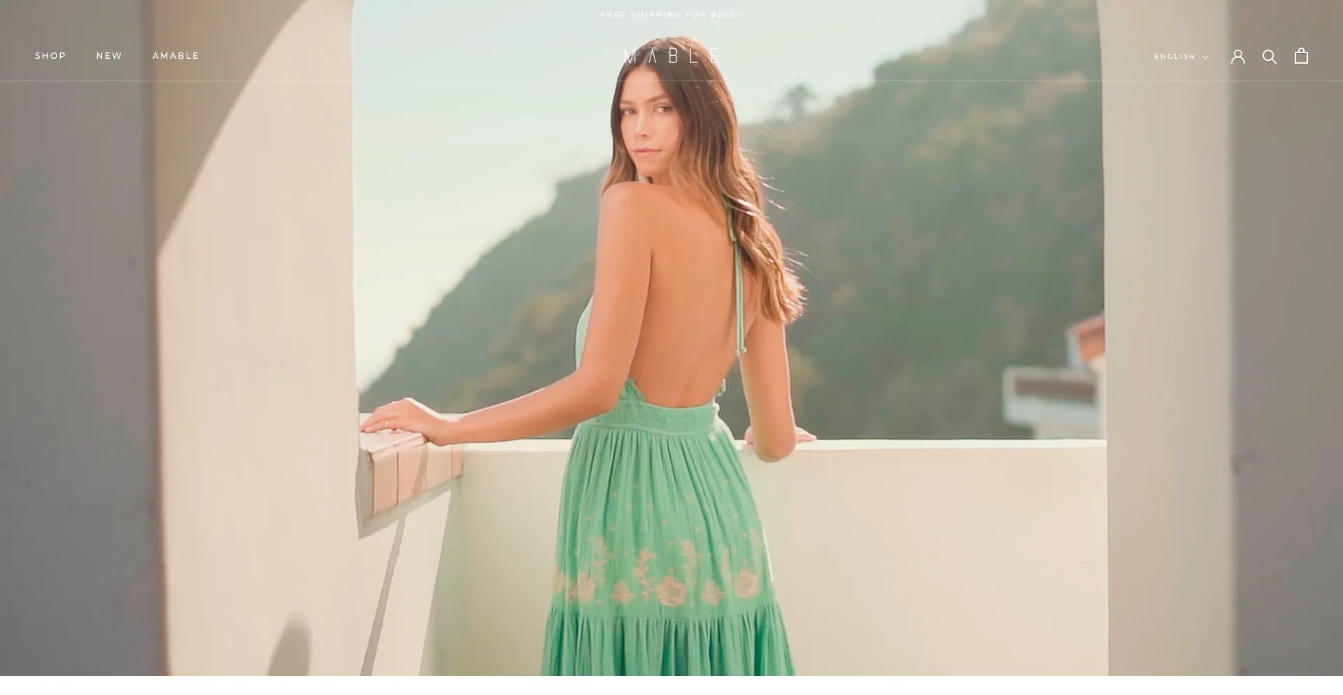 Website screenshot of Mableclothing.com