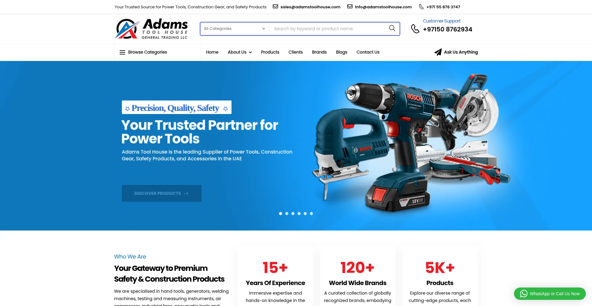 Website screenshot of Machineryandtoolssupplier.com