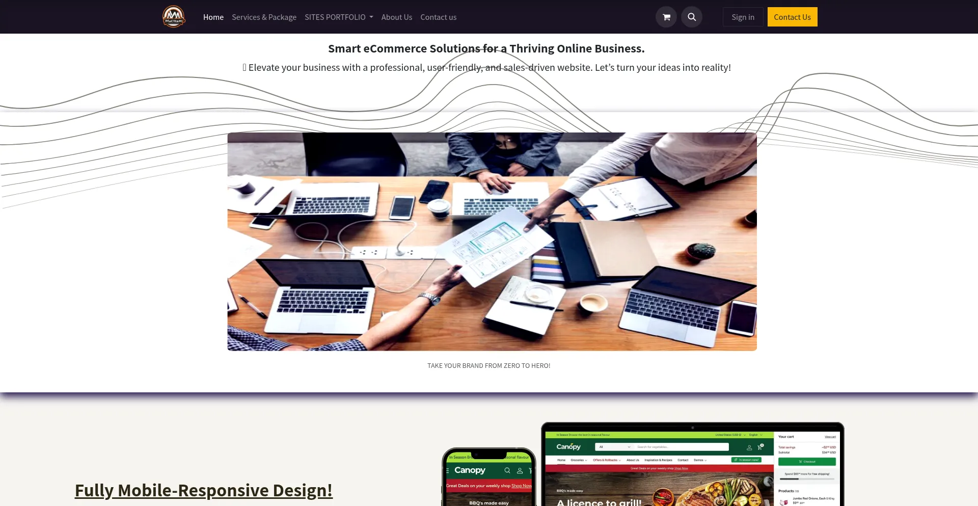 Website screenshot of Maciqtech.odoo.com