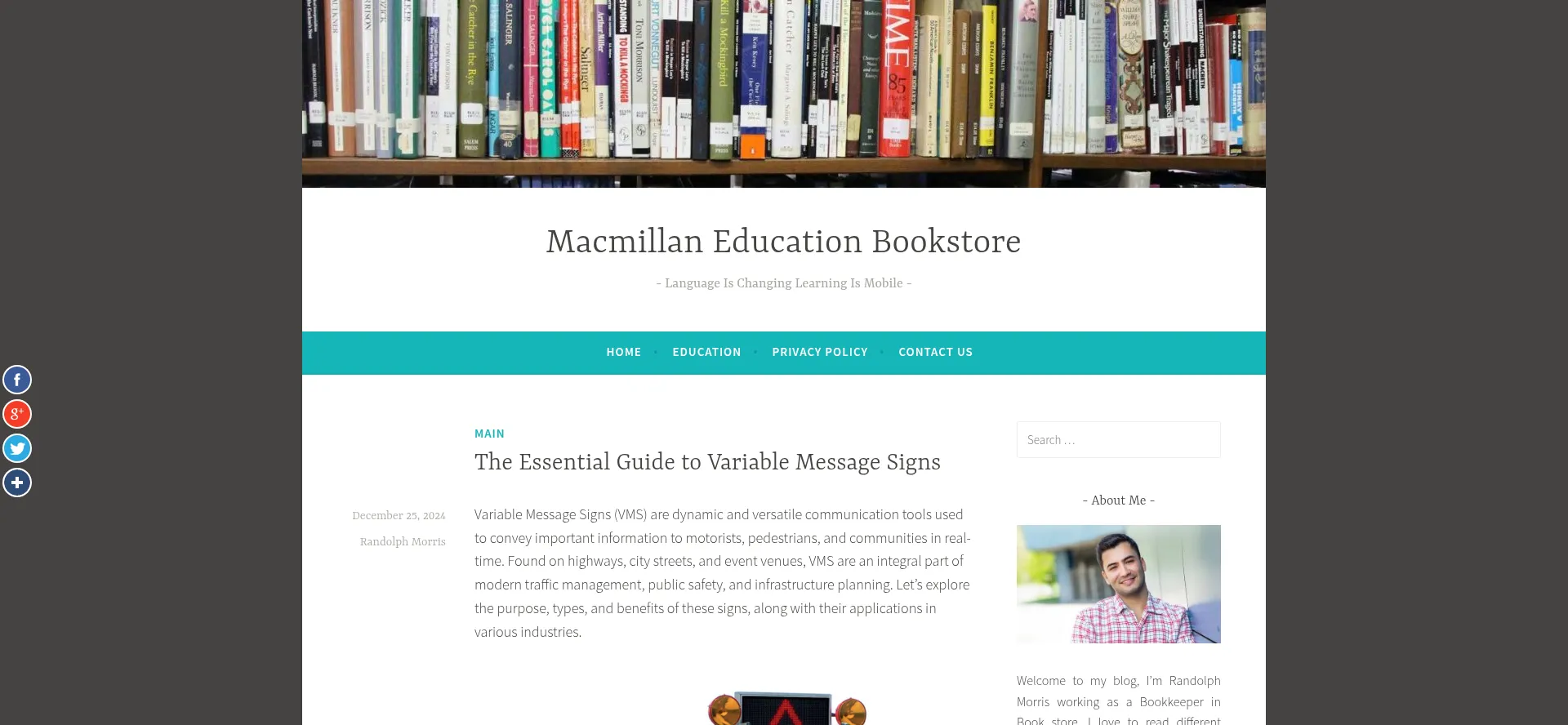 Website screenshot of Macmillaneducationbookstore.com