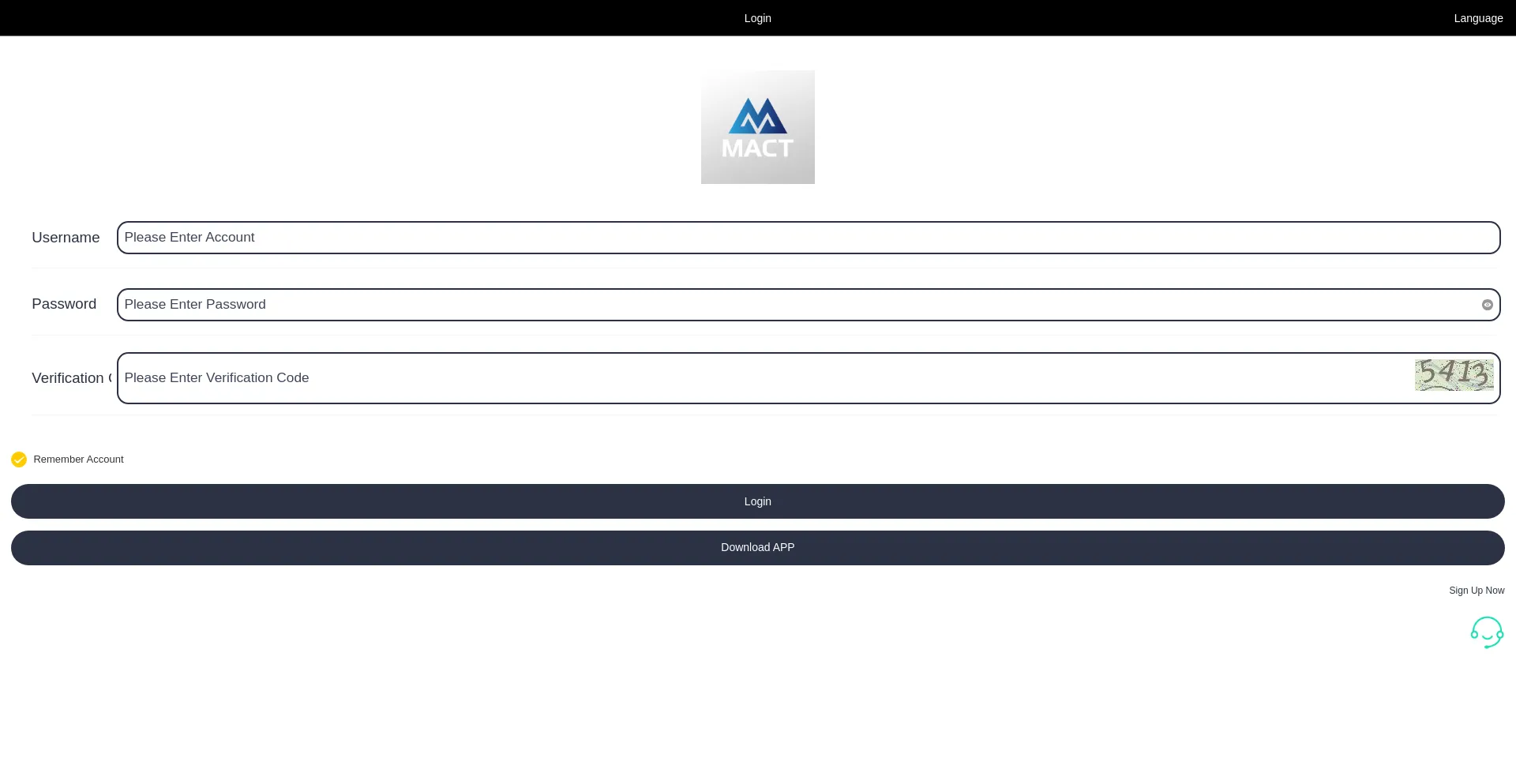 Website screenshot of Mact-cn-app.com