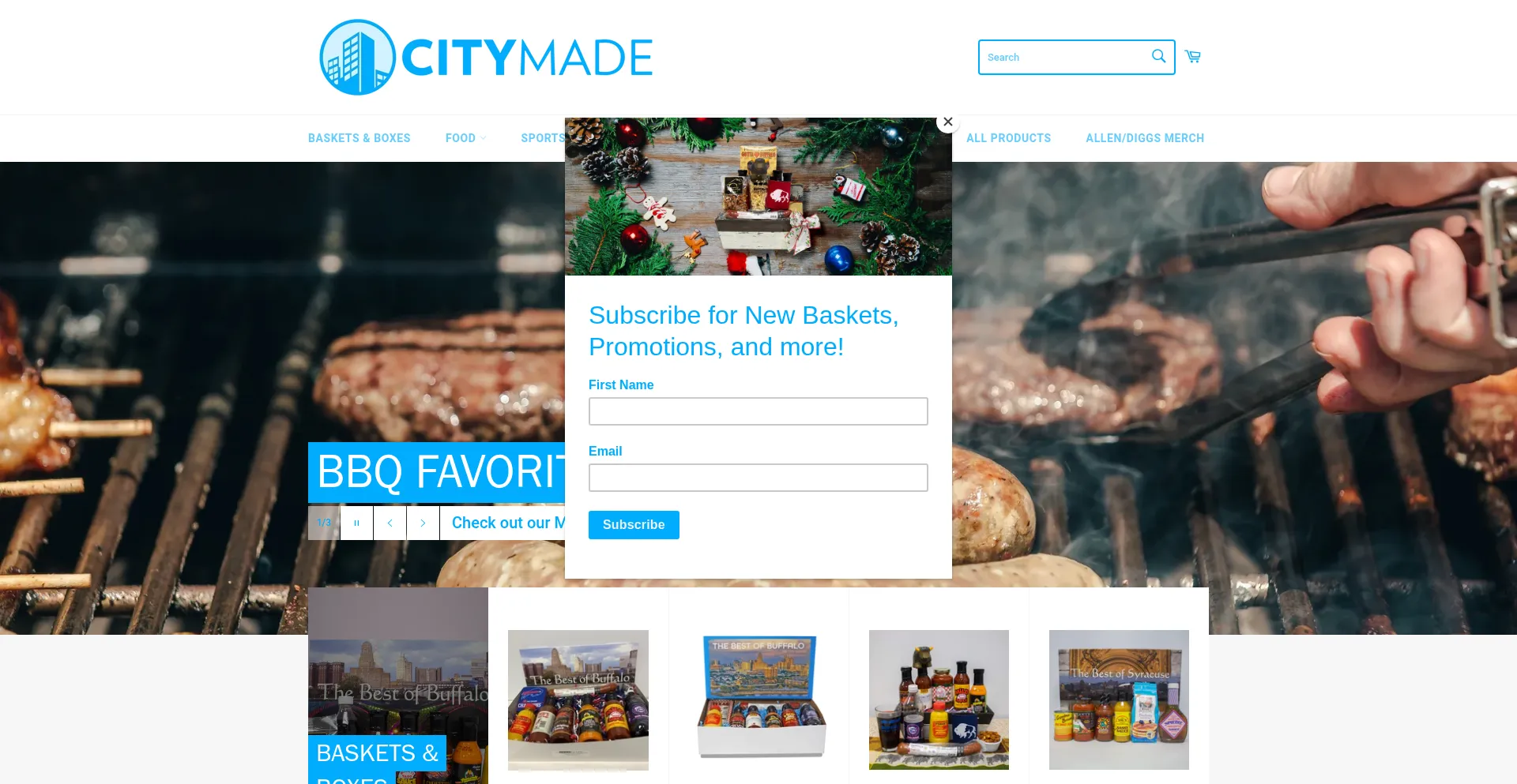 Website screenshot of Madeinbuffalo.com
