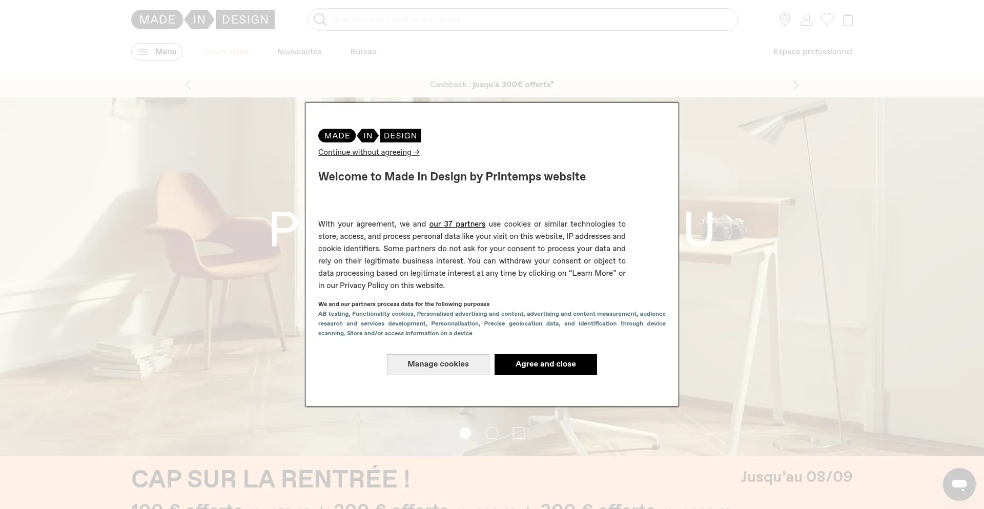 Website screenshot of Madeindesign.com