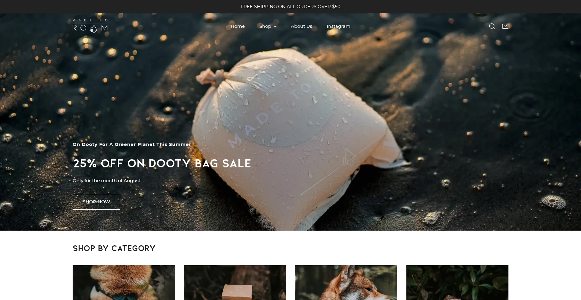 Website screenshot of Madetoroam.co