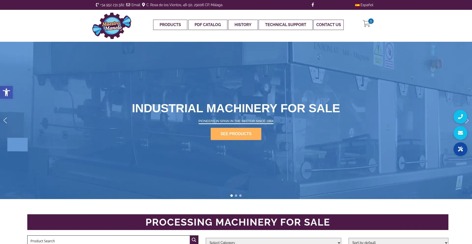 Website screenshot of Maestromanolo.es