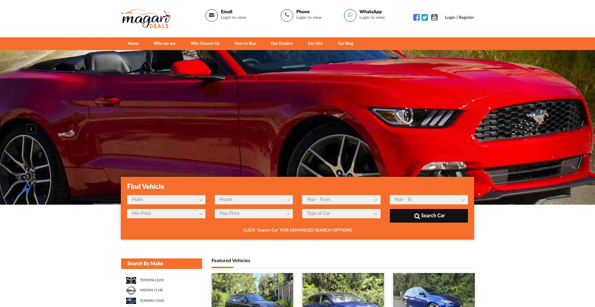 Website screenshot of Magarideals.com