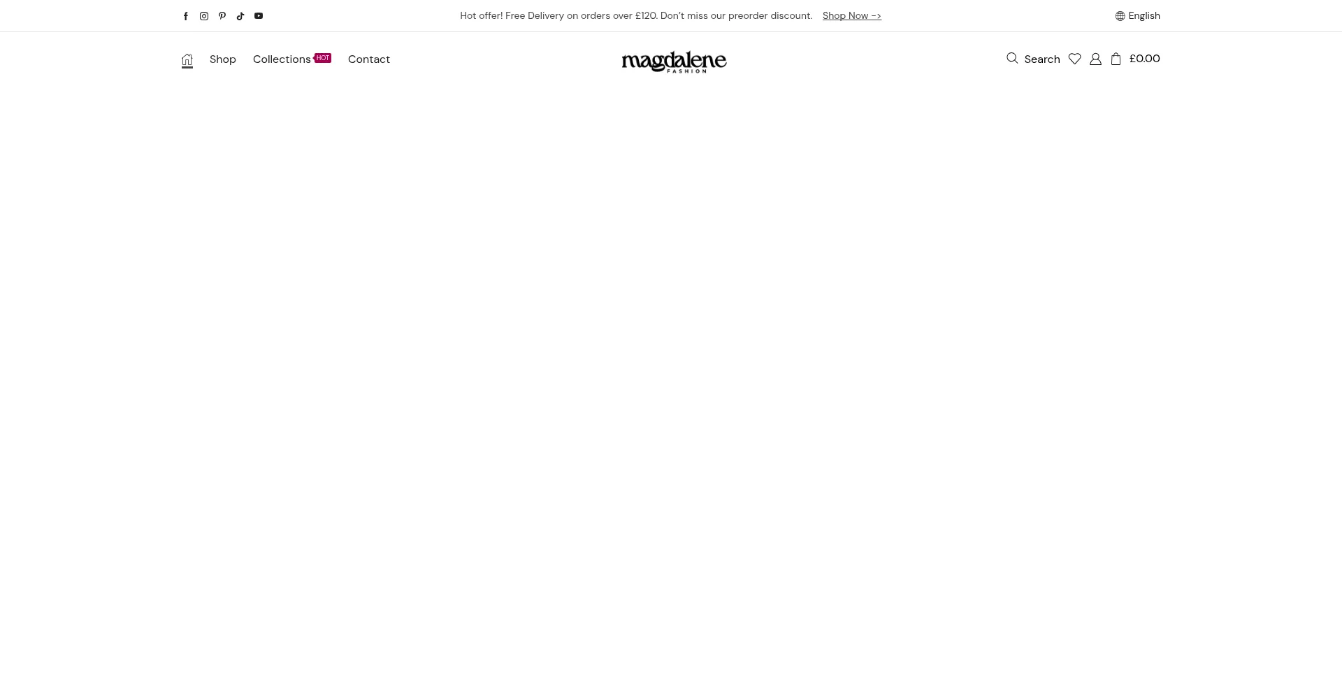 Website screenshot of Magdalenefashion.com