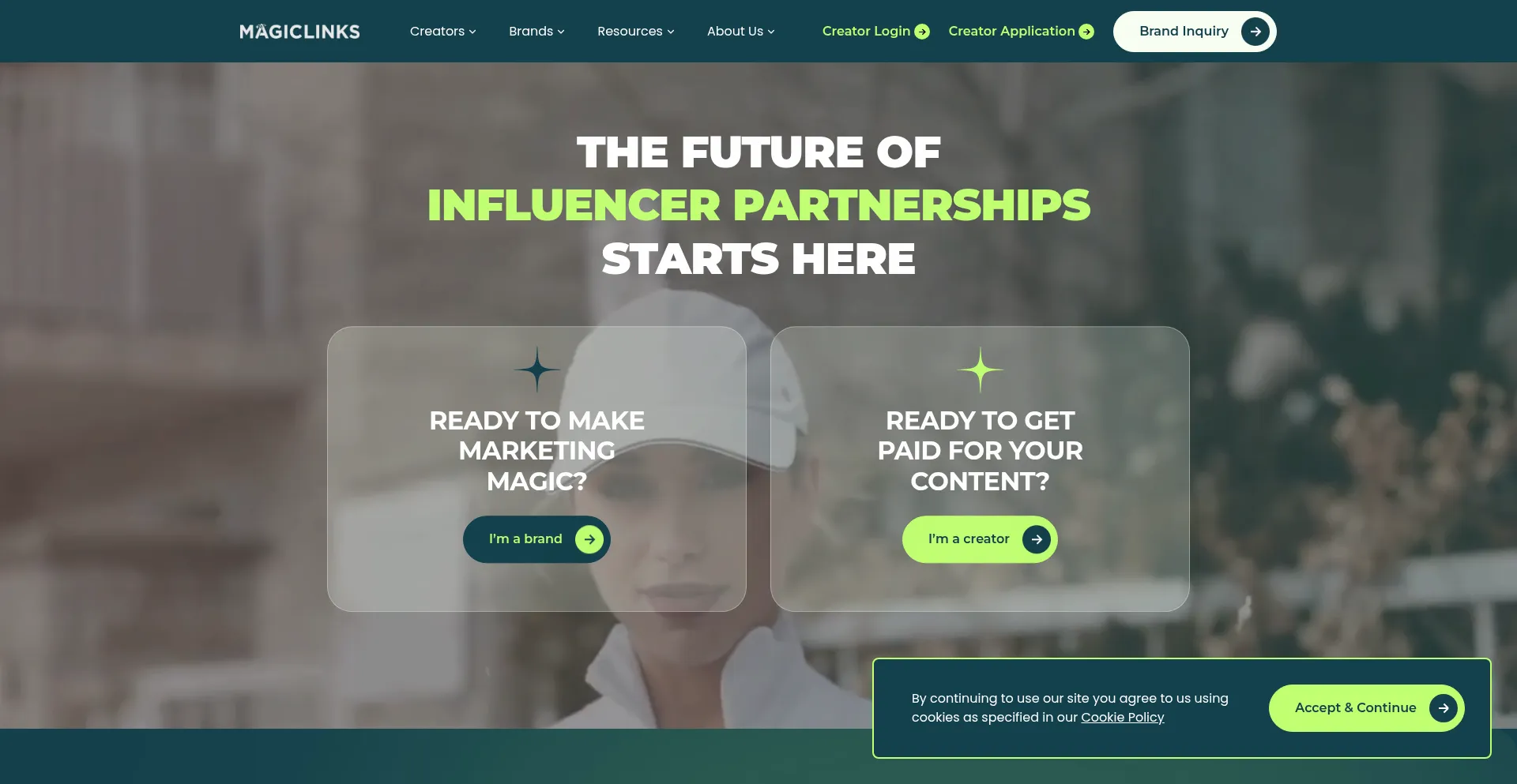 Website screenshot of Magiclinks.com