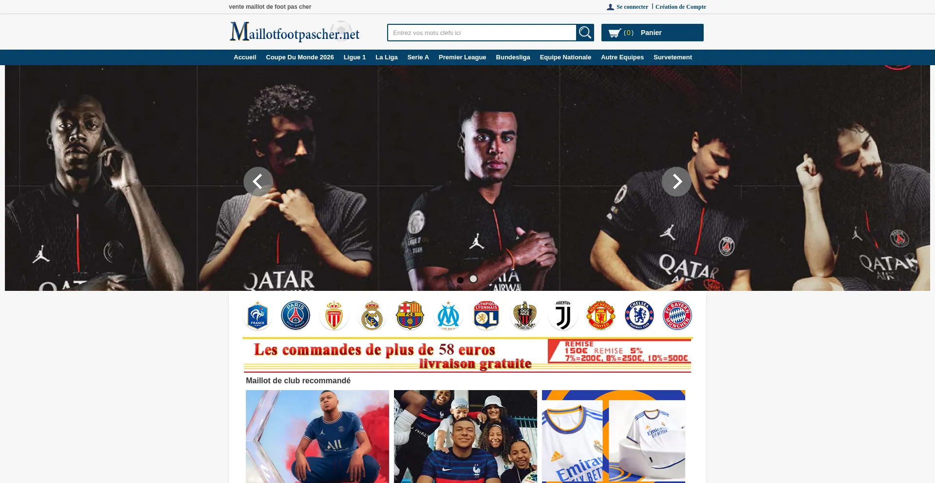 Maillotfootpascherfr.com