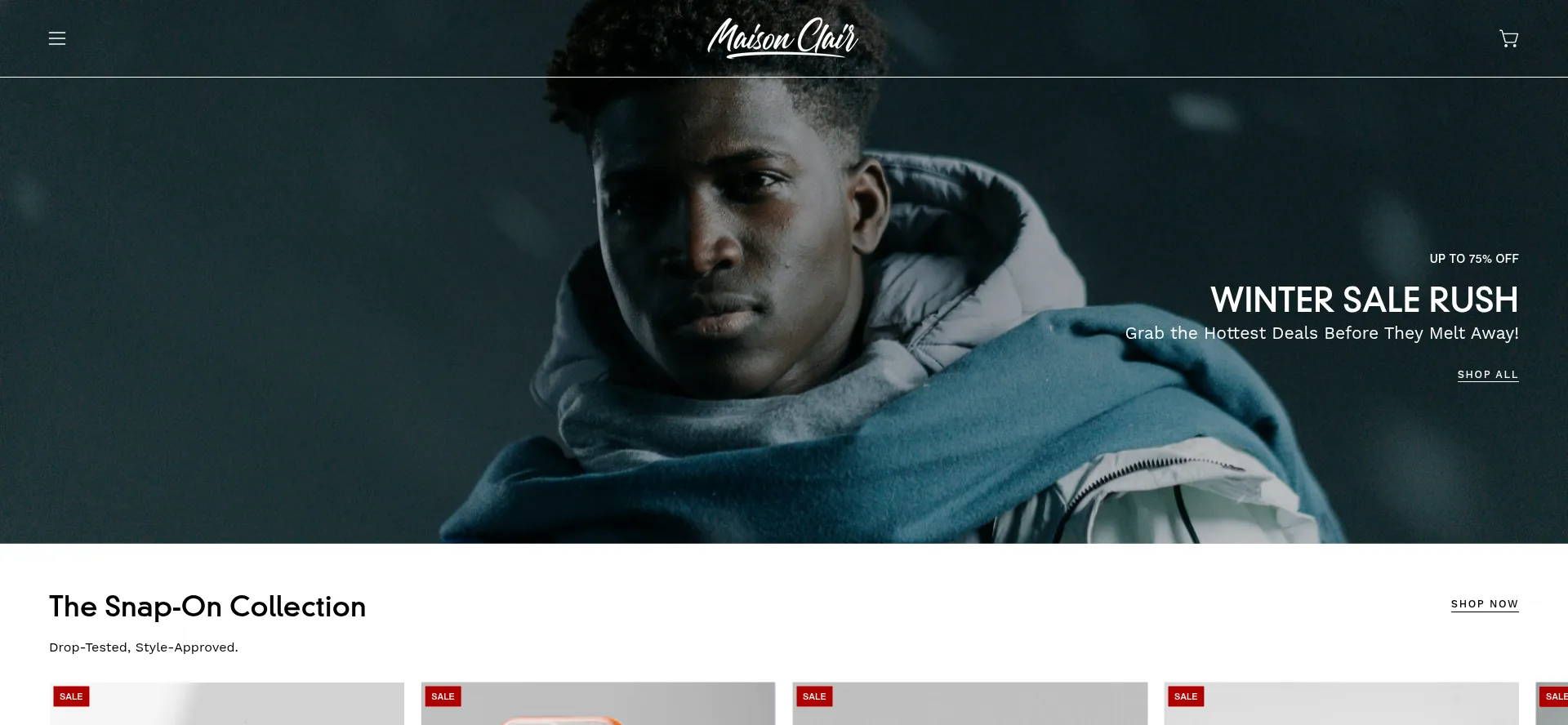 Website screenshot of Maison-clair.com