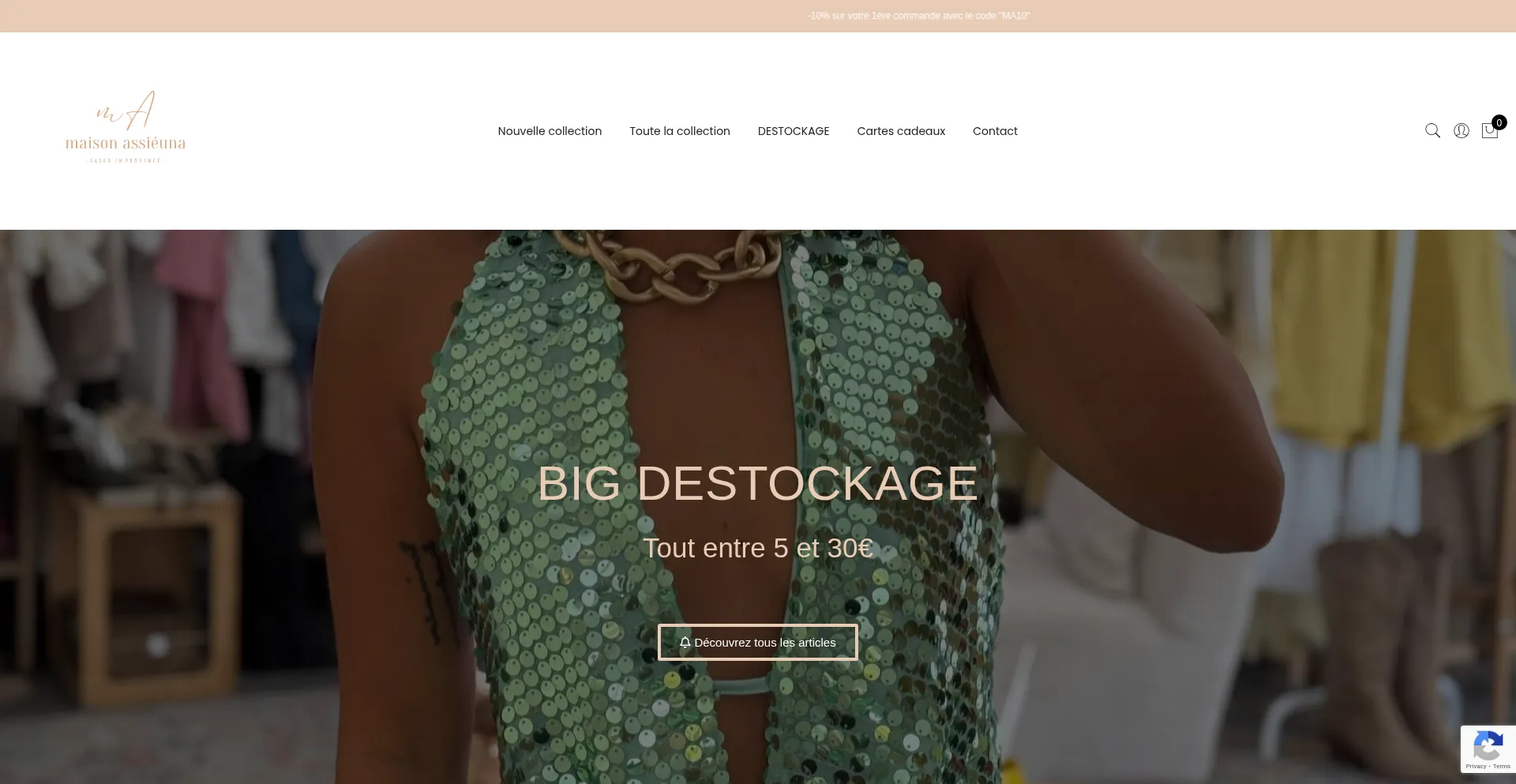 Website screenshot of Maisonassieuna.fr