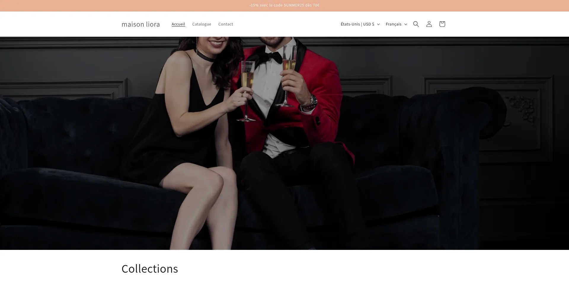 Website screenshot of Maisonliora.shop