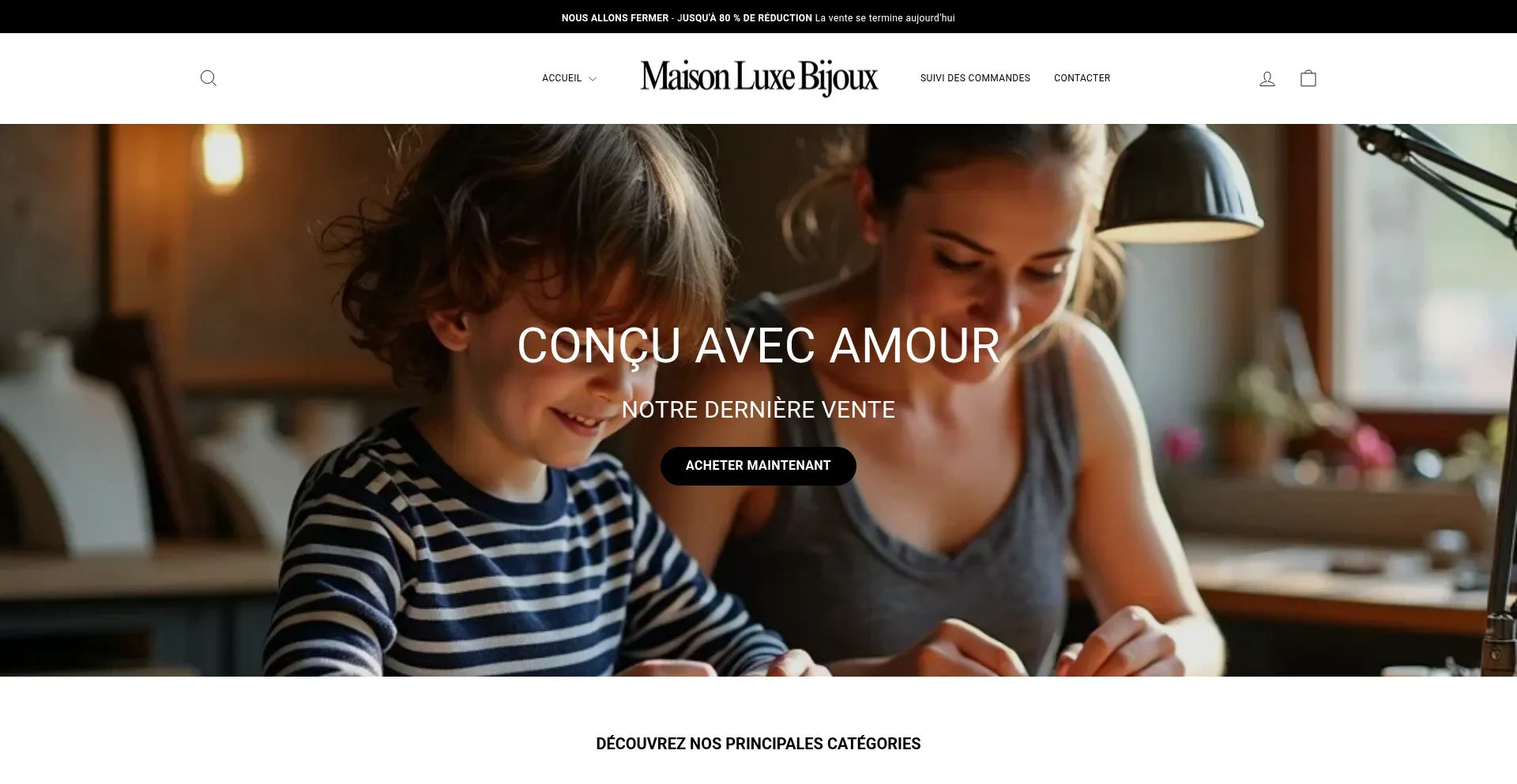Website screenshot of Maisonluxebijoux.com