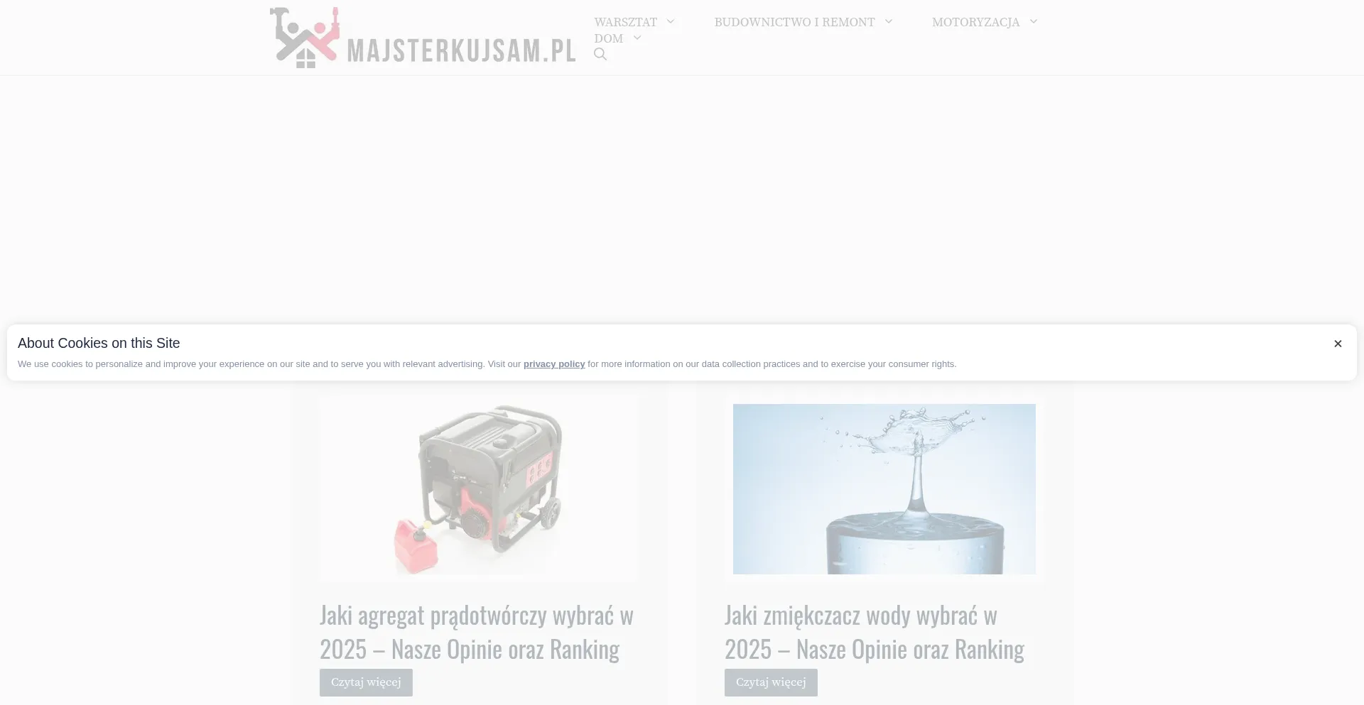 Website screenshot of Majsterkujsam.pl
