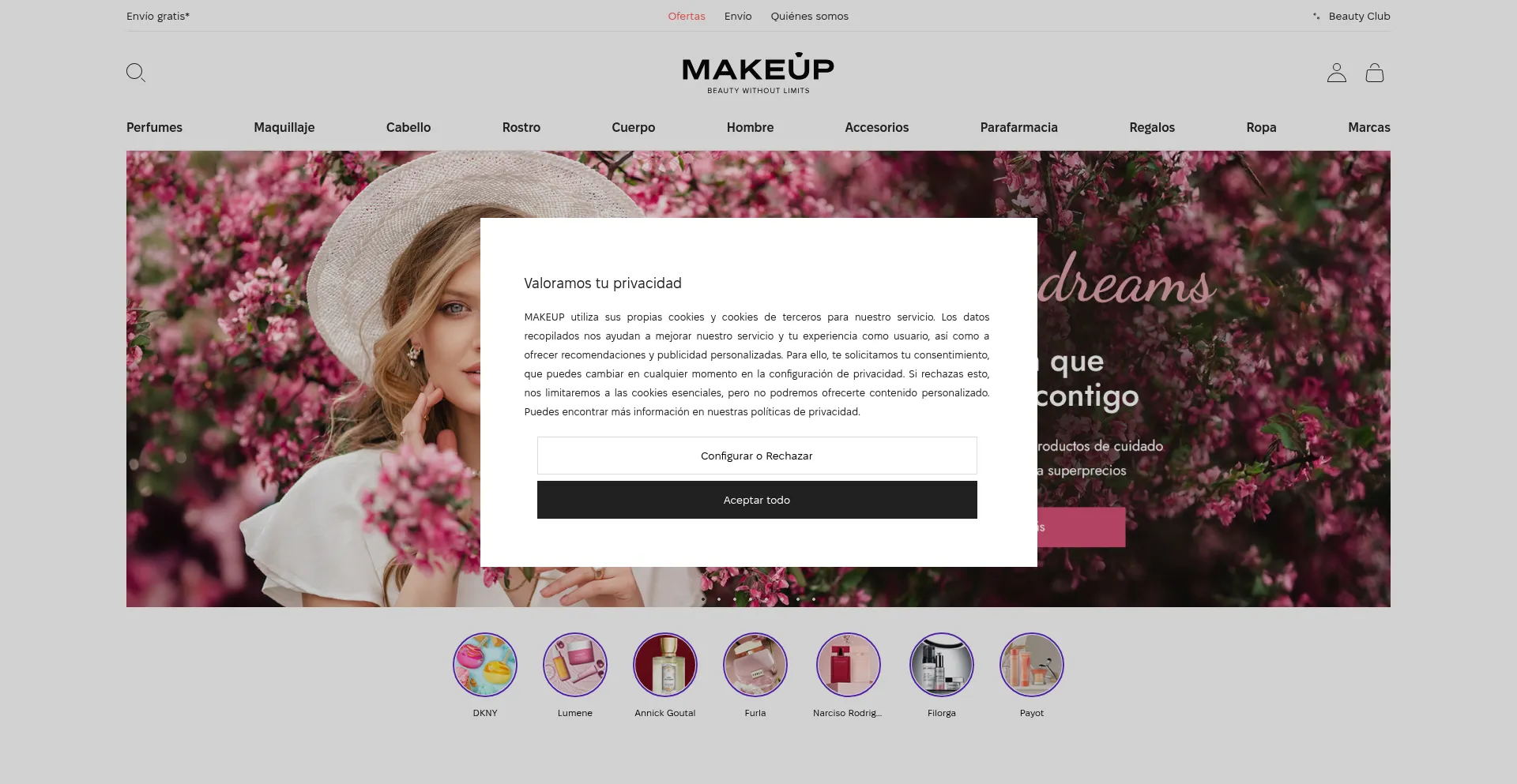 Website screenshot of Makeup.es