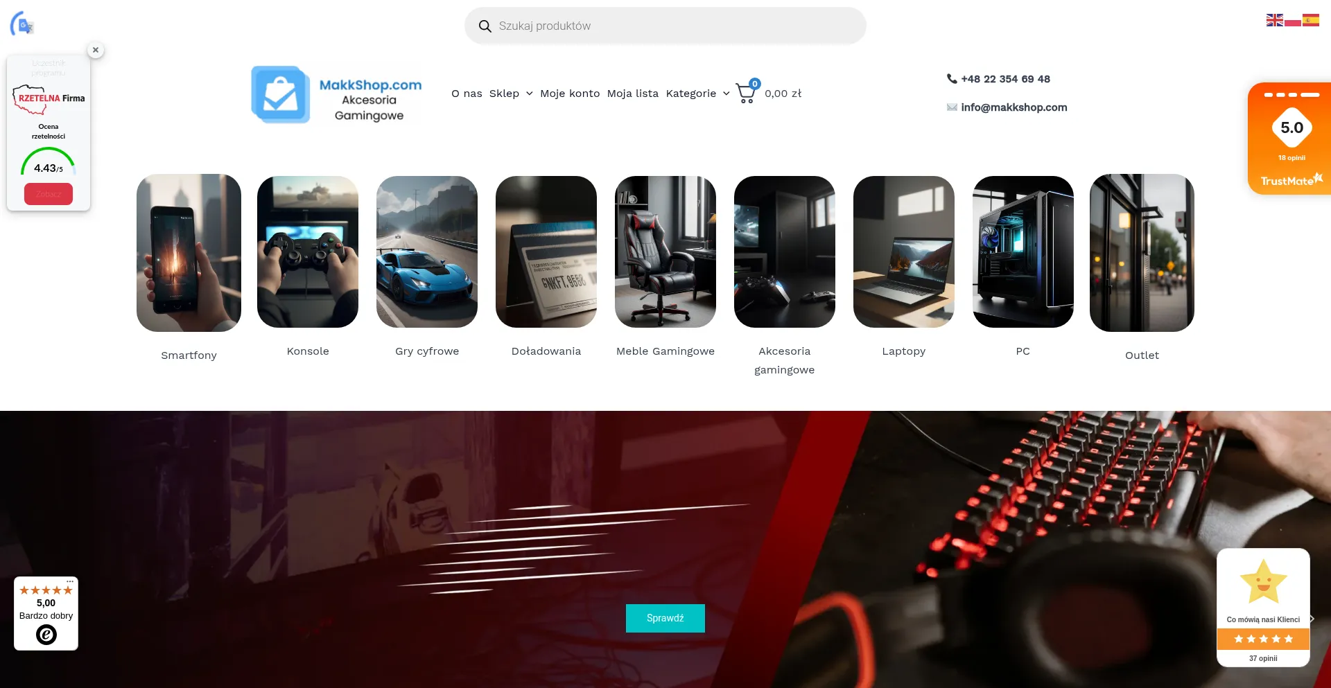 Website screenshot of Makkshop.com