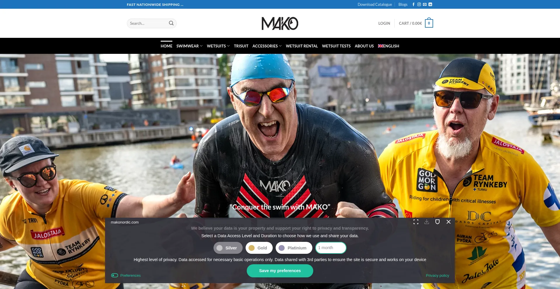 Website screenshot of Makonordic.com