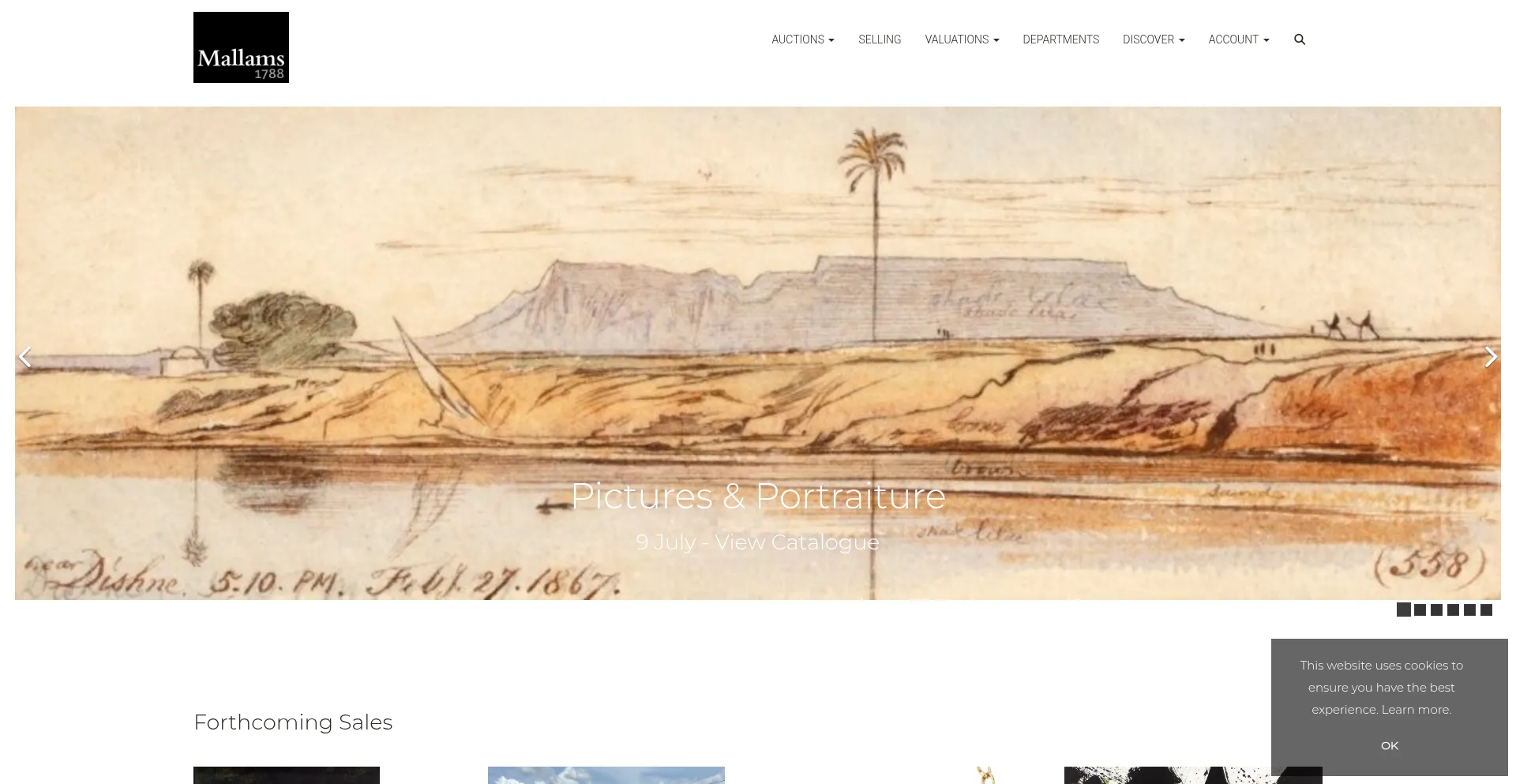 Website screenshot of Mallams.co.uk