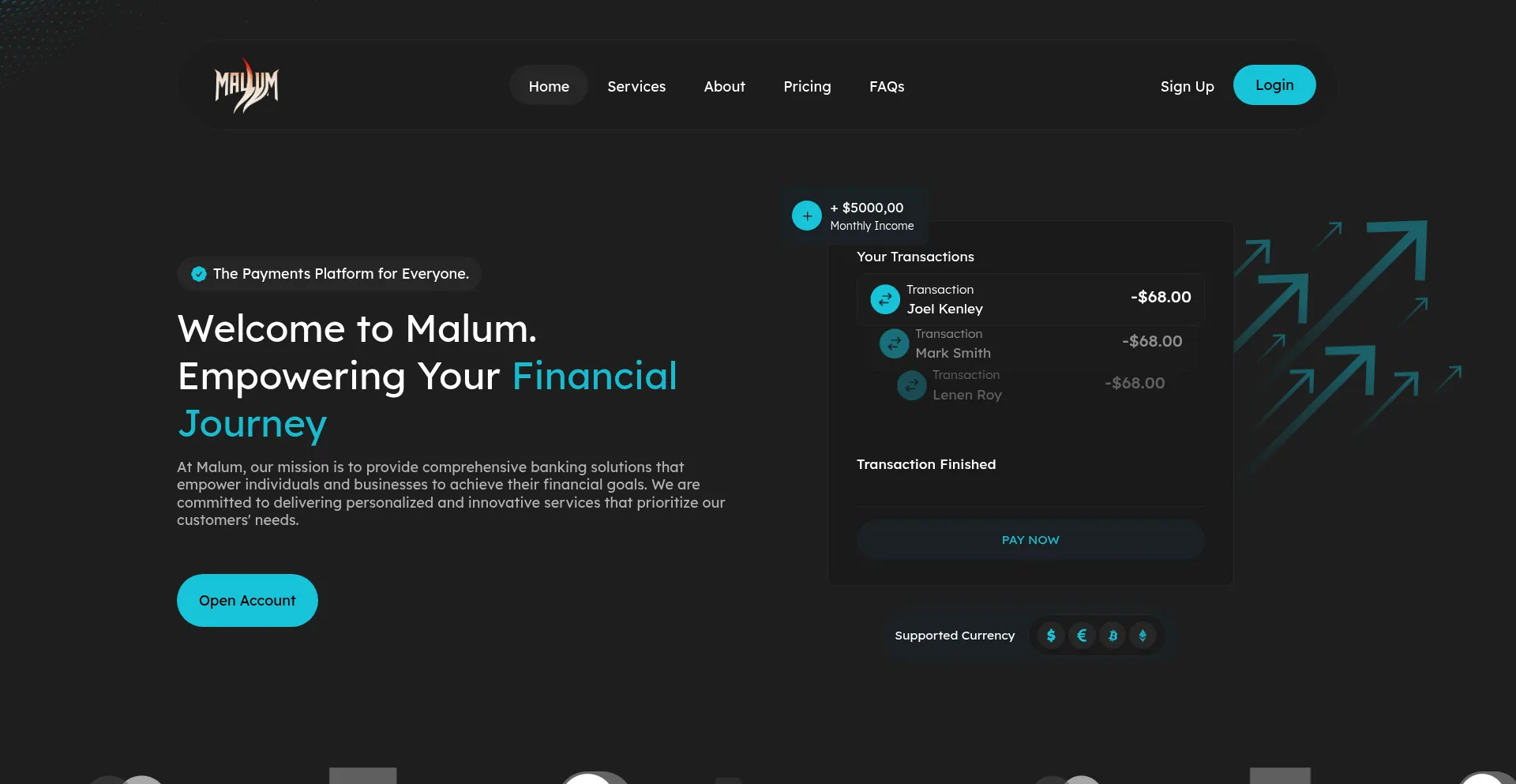 Website screenshot of Malum.co