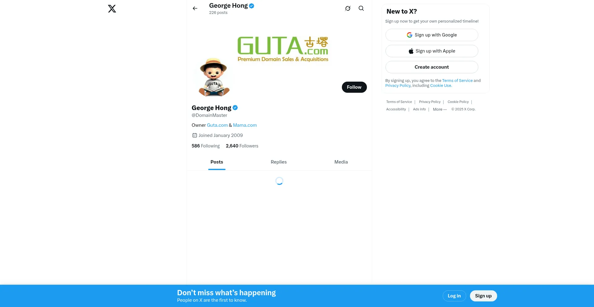 Website screenshot of Mama.com