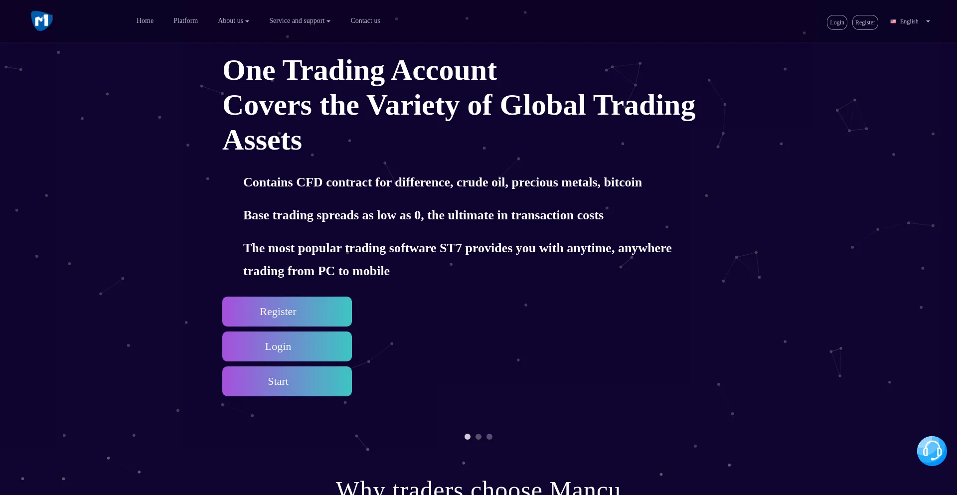 Website screenshot of Mancufx.com