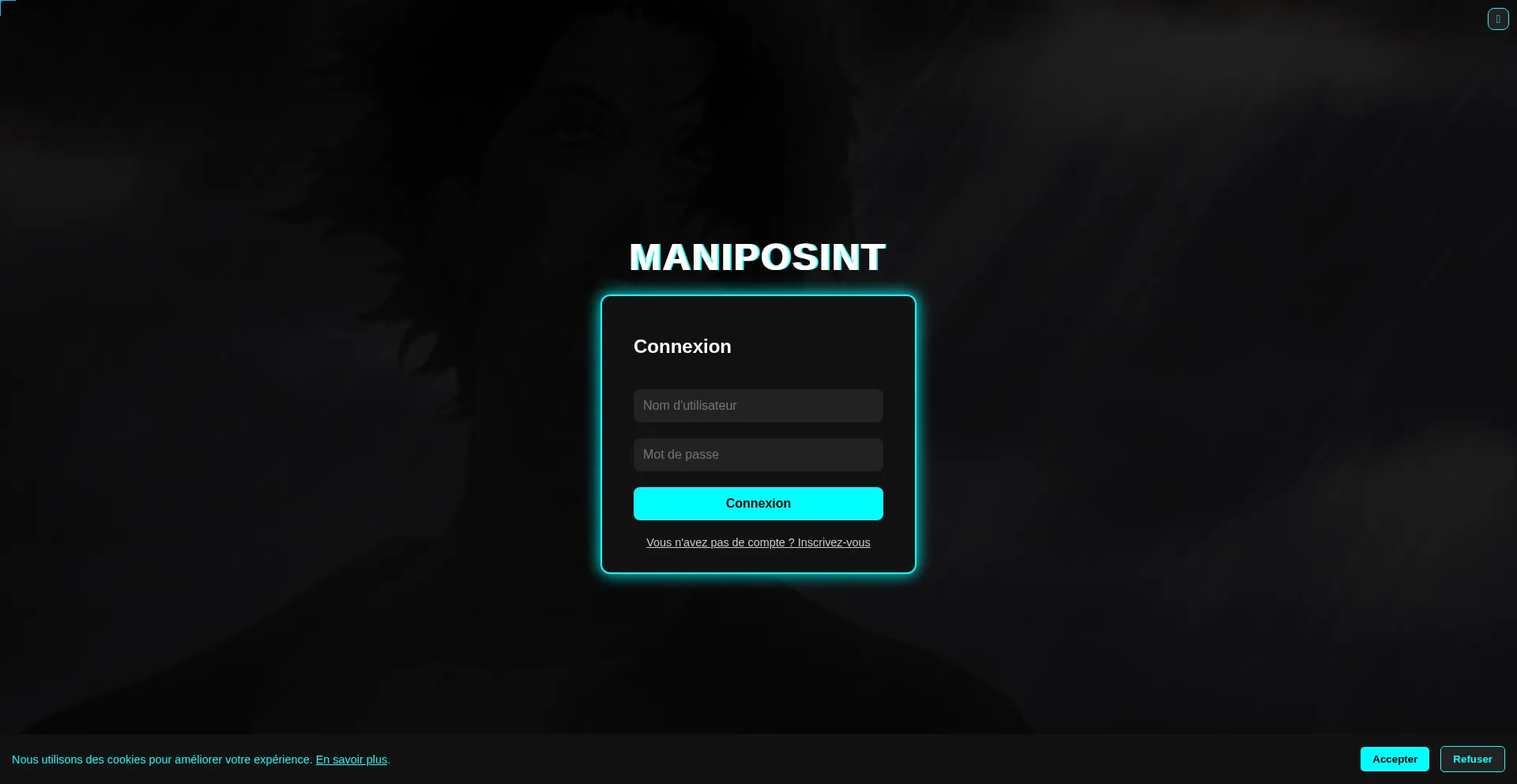 Website screenshot of Maniposint.nekoweb.org
