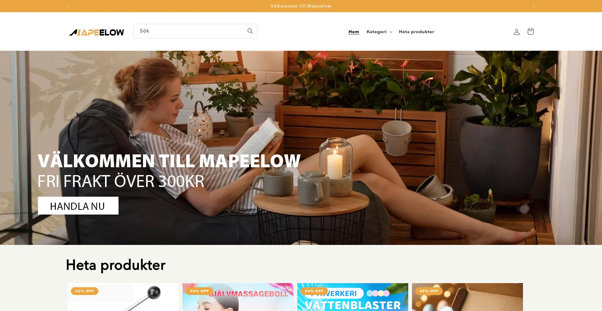 Website screenshot of Mapeelow.com