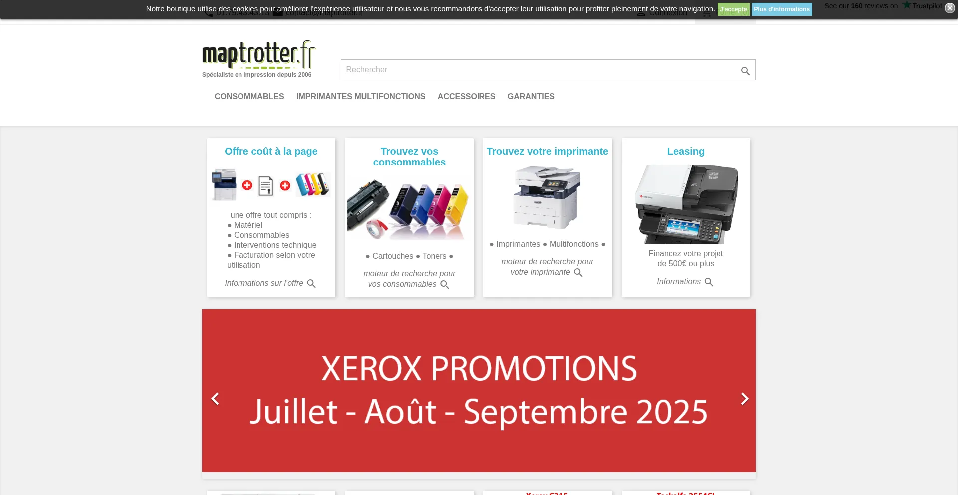 Website screenshot of Maptrotter.fr