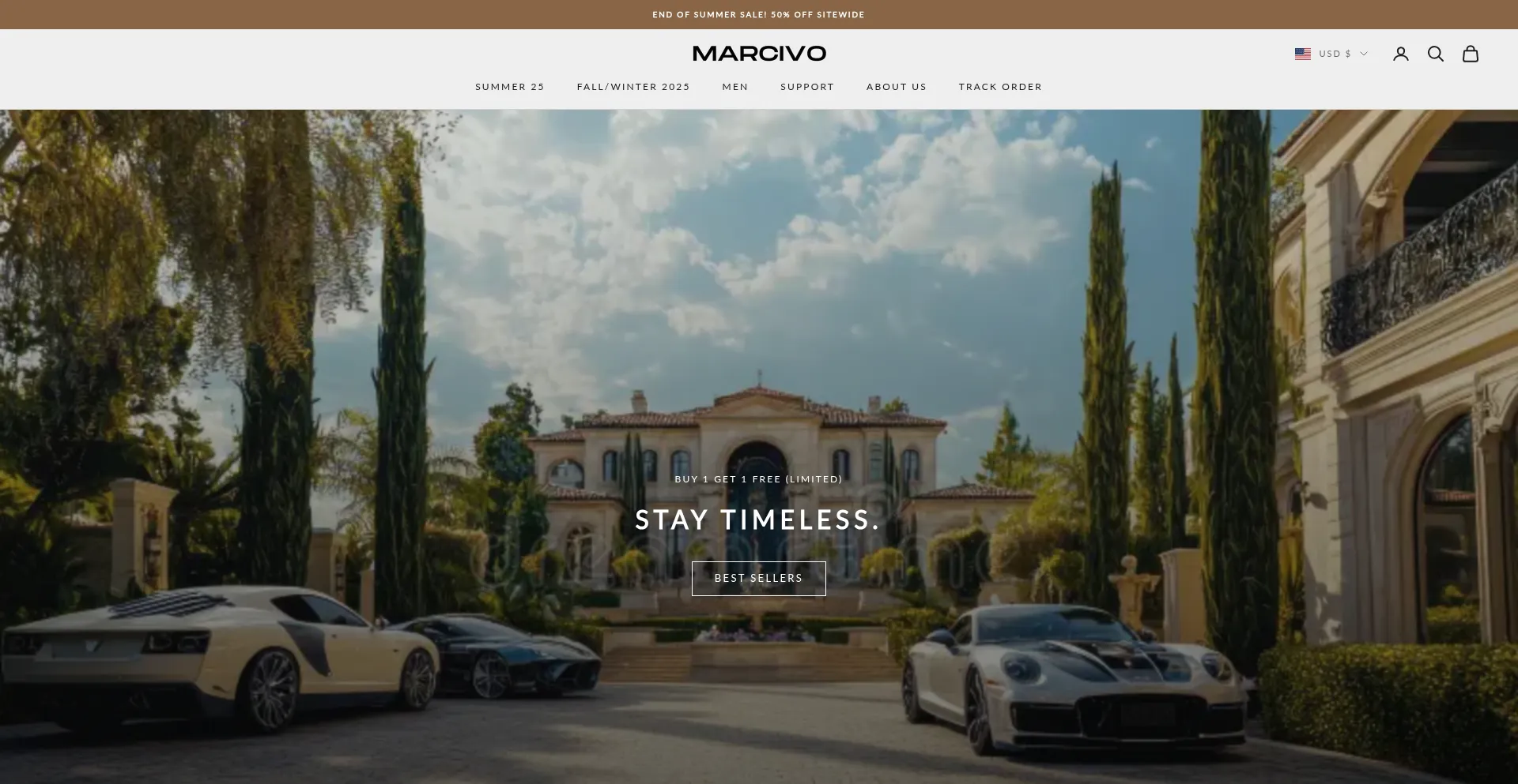 Website screenshot of Marcivo.com
