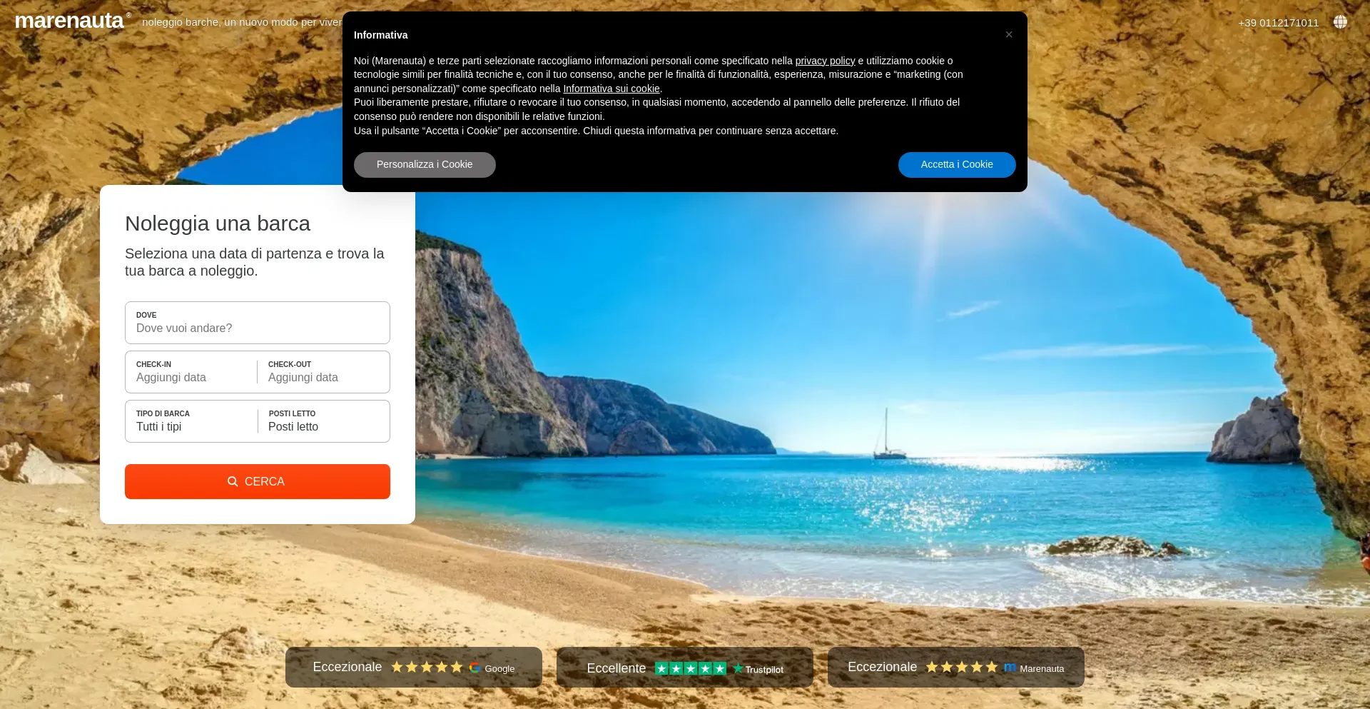 Website screenshot of Marenauta.com