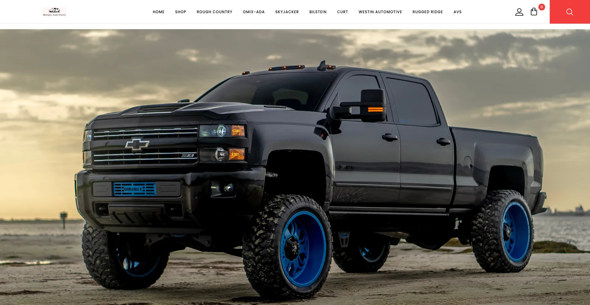 Website screenshot of Margieautoparts.com