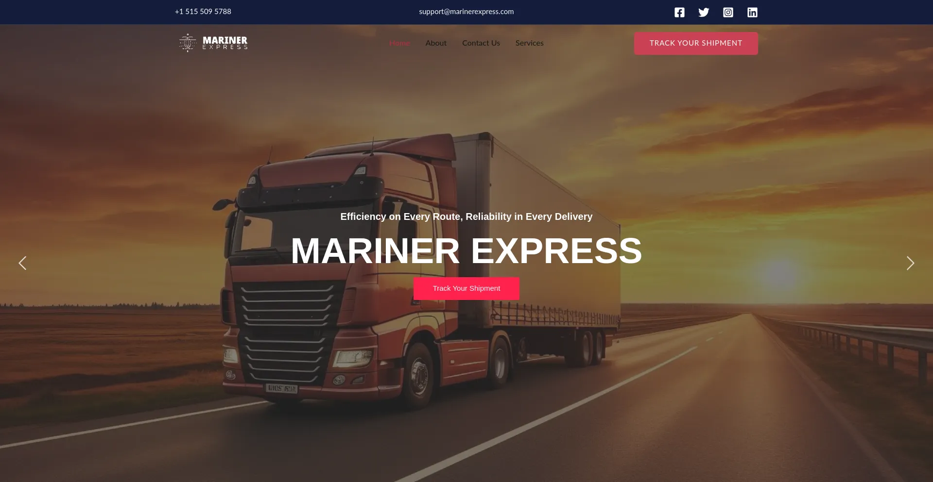 Website screenshot of Marinerexpress.com
