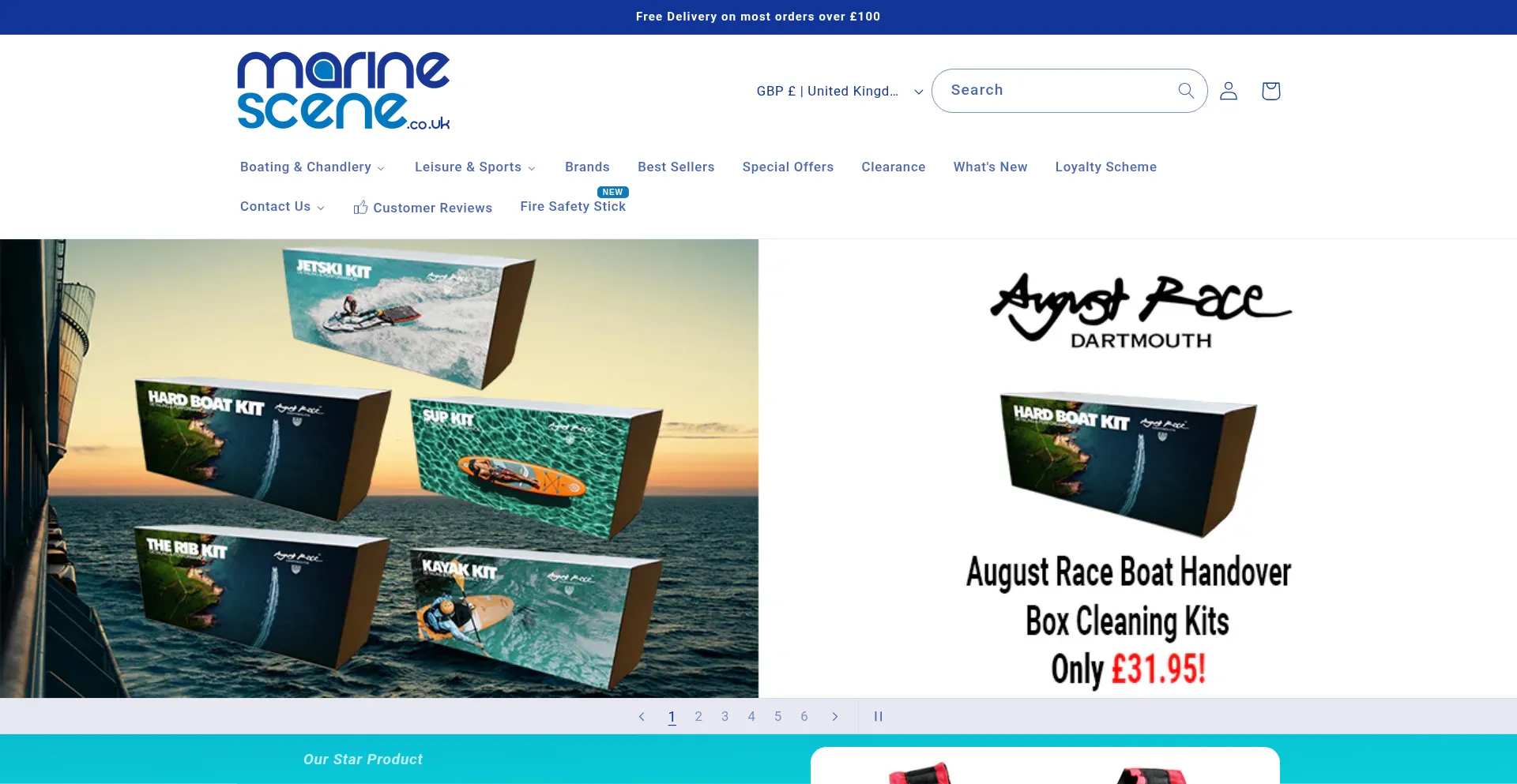Website screenshot of Marinescene.co.uk