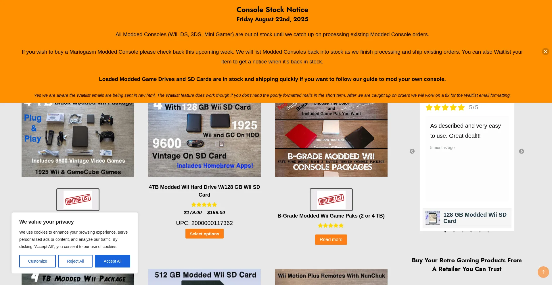 Website screenshot of Mariogasm.com